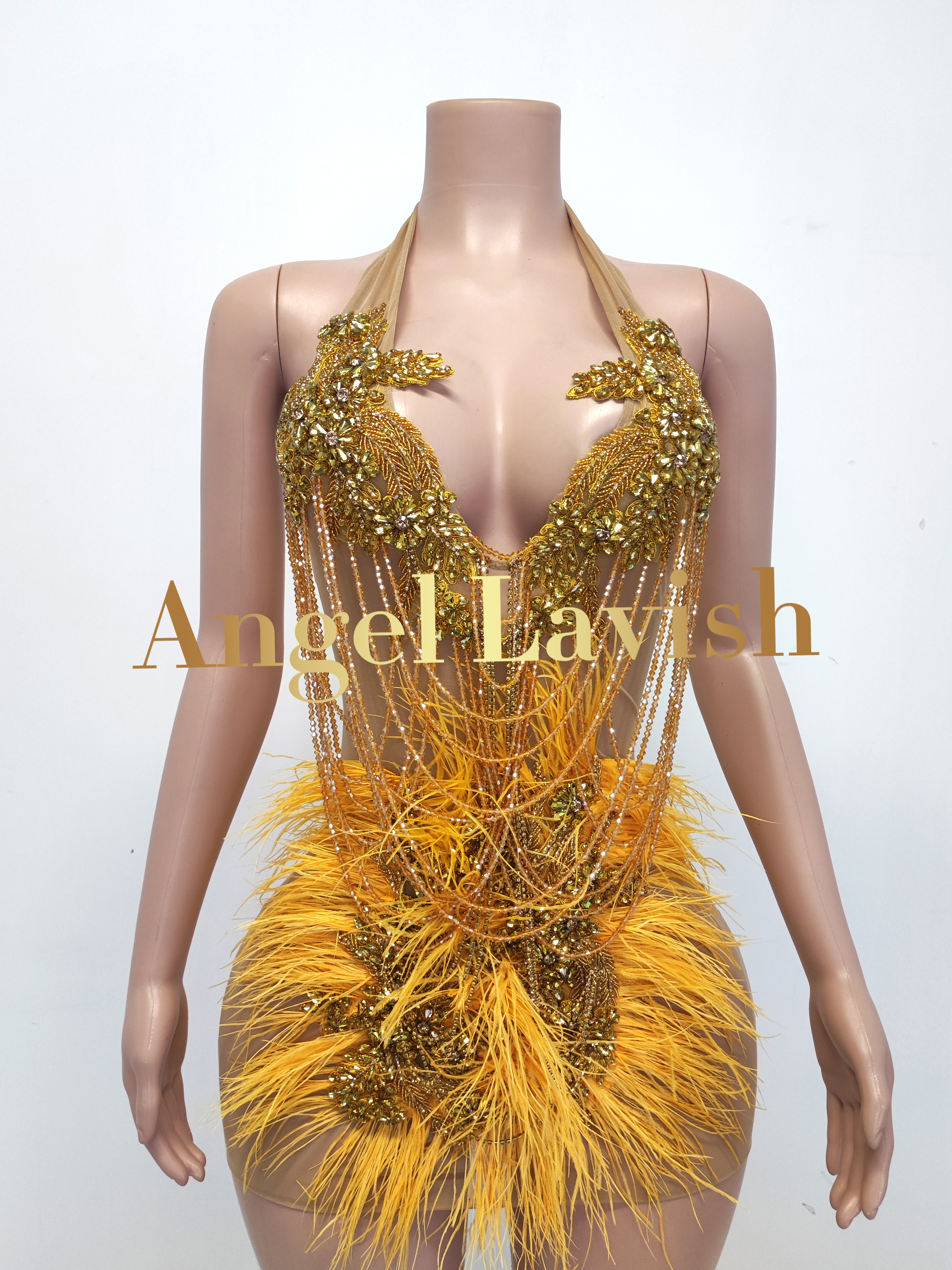 Rose Gold Mini Dress TH231101601