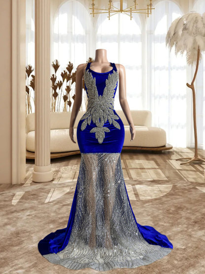 Royal Blue Gowns TH24020232