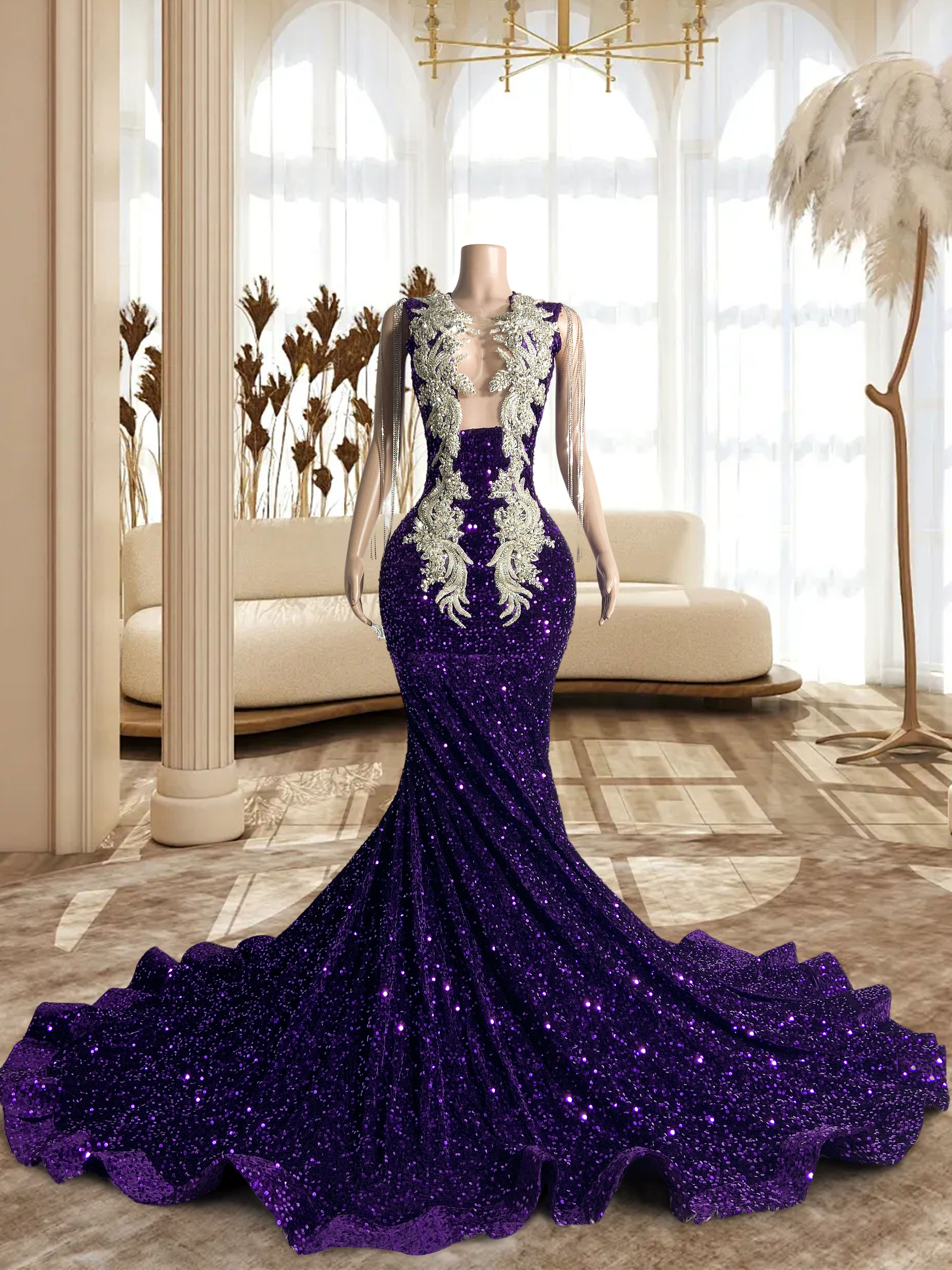 Dark Purple Gowns TH24041813