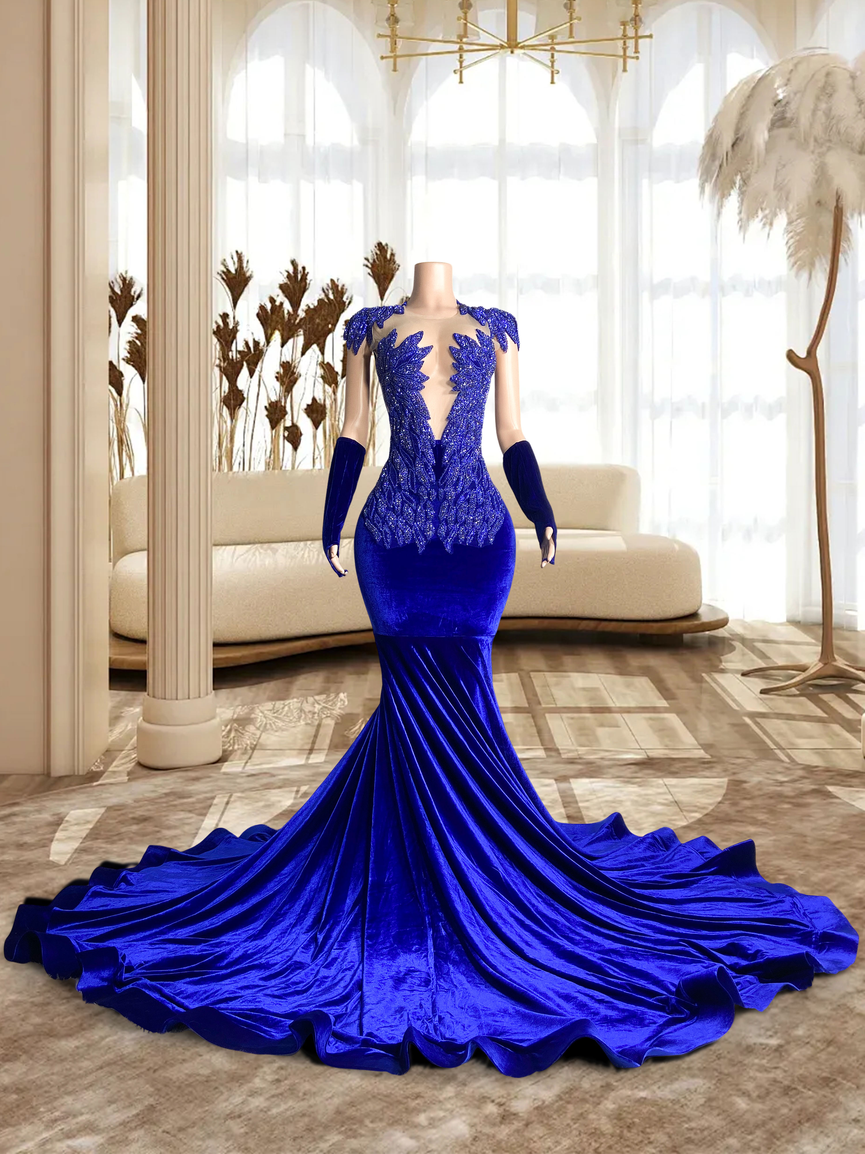 Royal Blue Gowns TH24050509