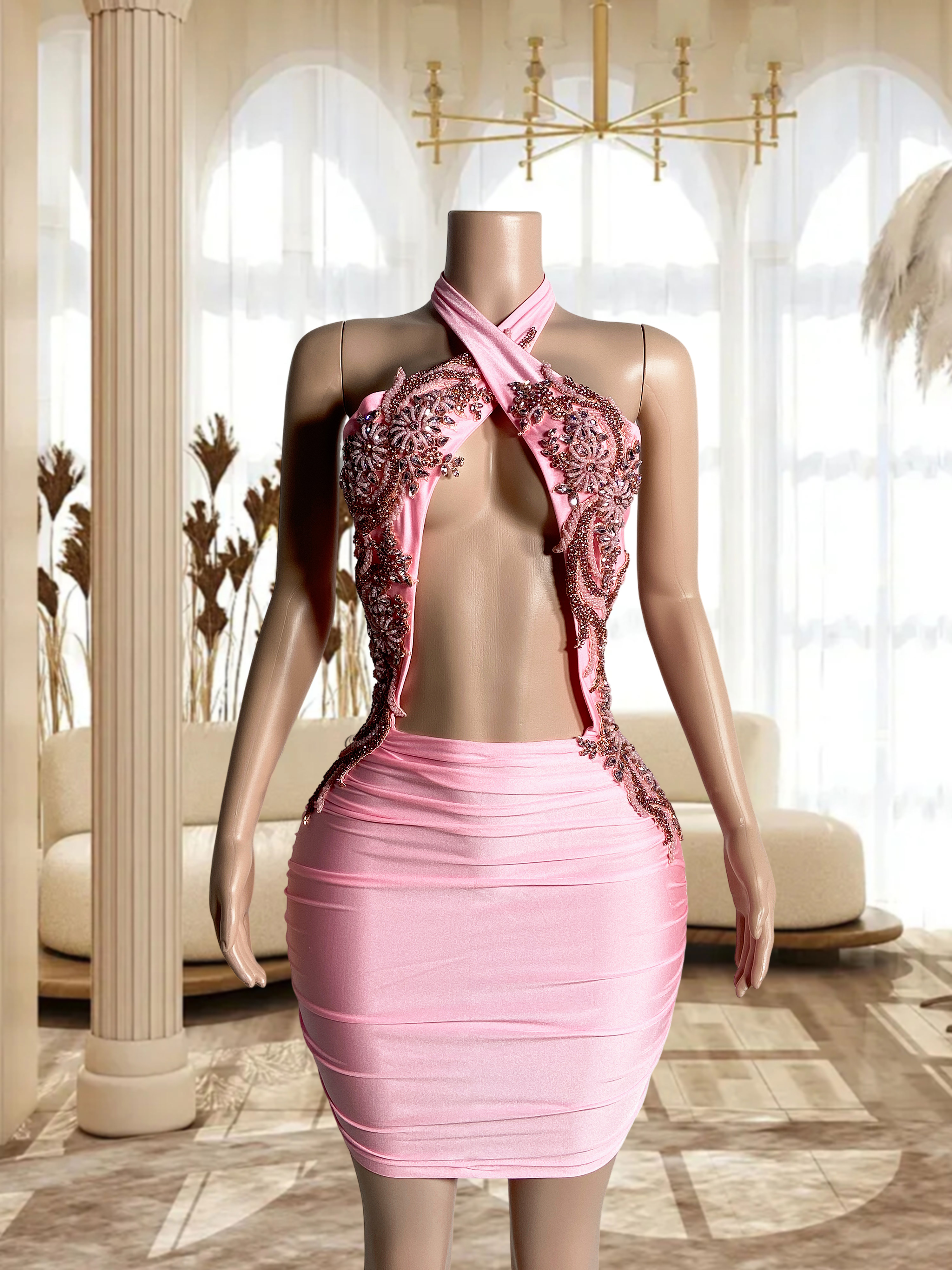 Pink Mini Dress TH24051604