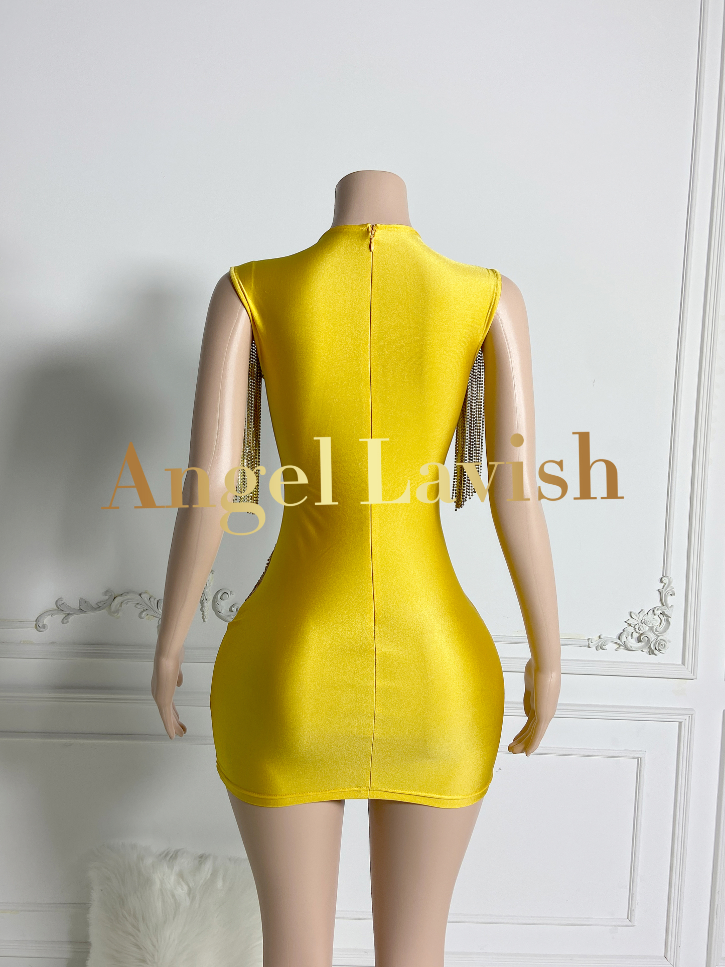 Gold Mini Dress TH24051703