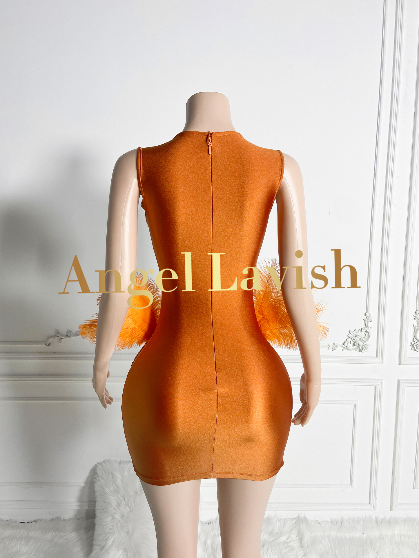 Orange Mini Dress TH24051704
