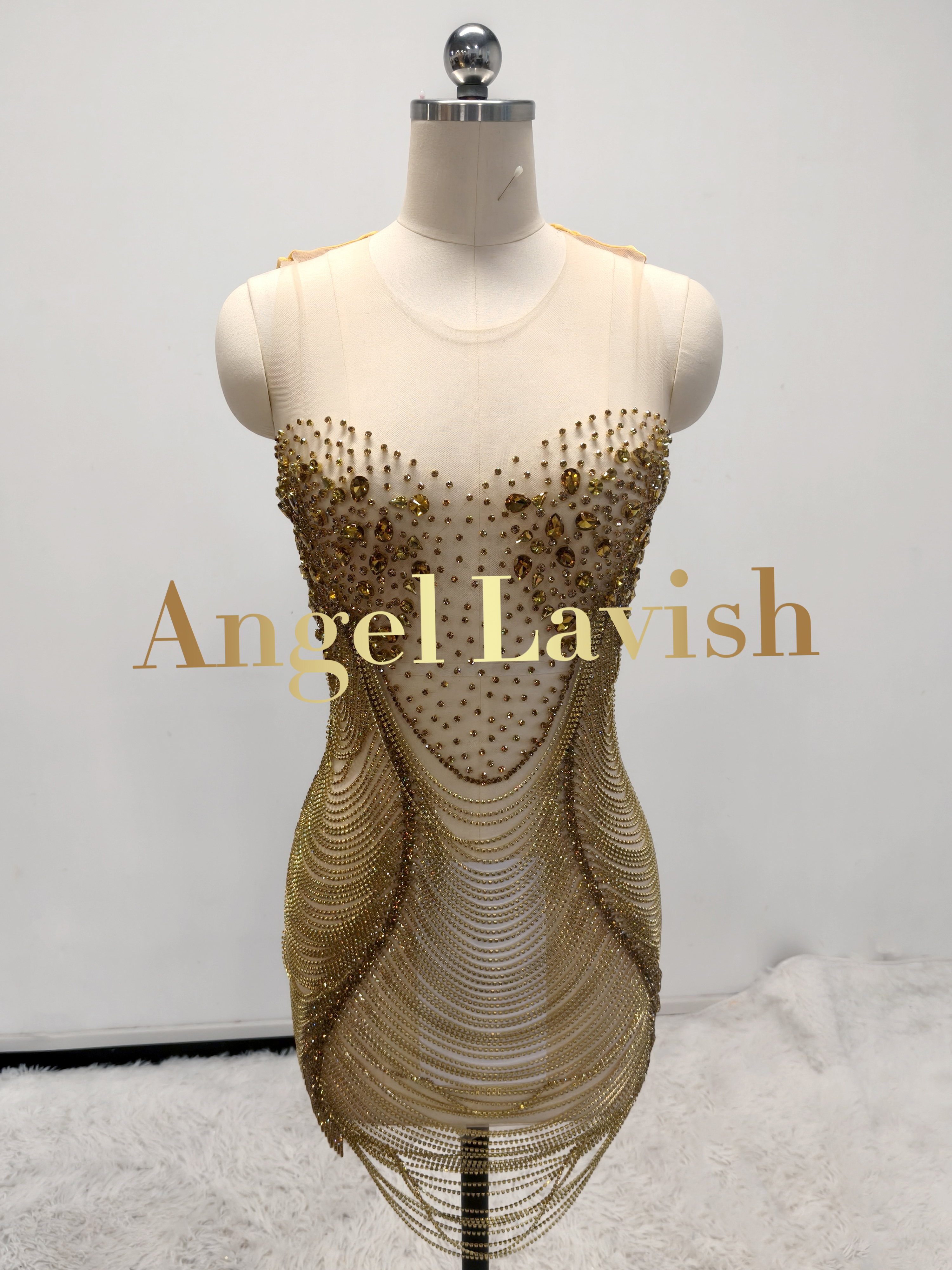 Orange Mini Dress TH24053101