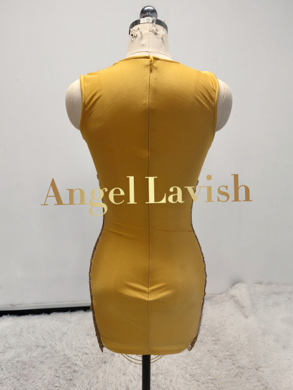 Orange Mini Dress TH24053101