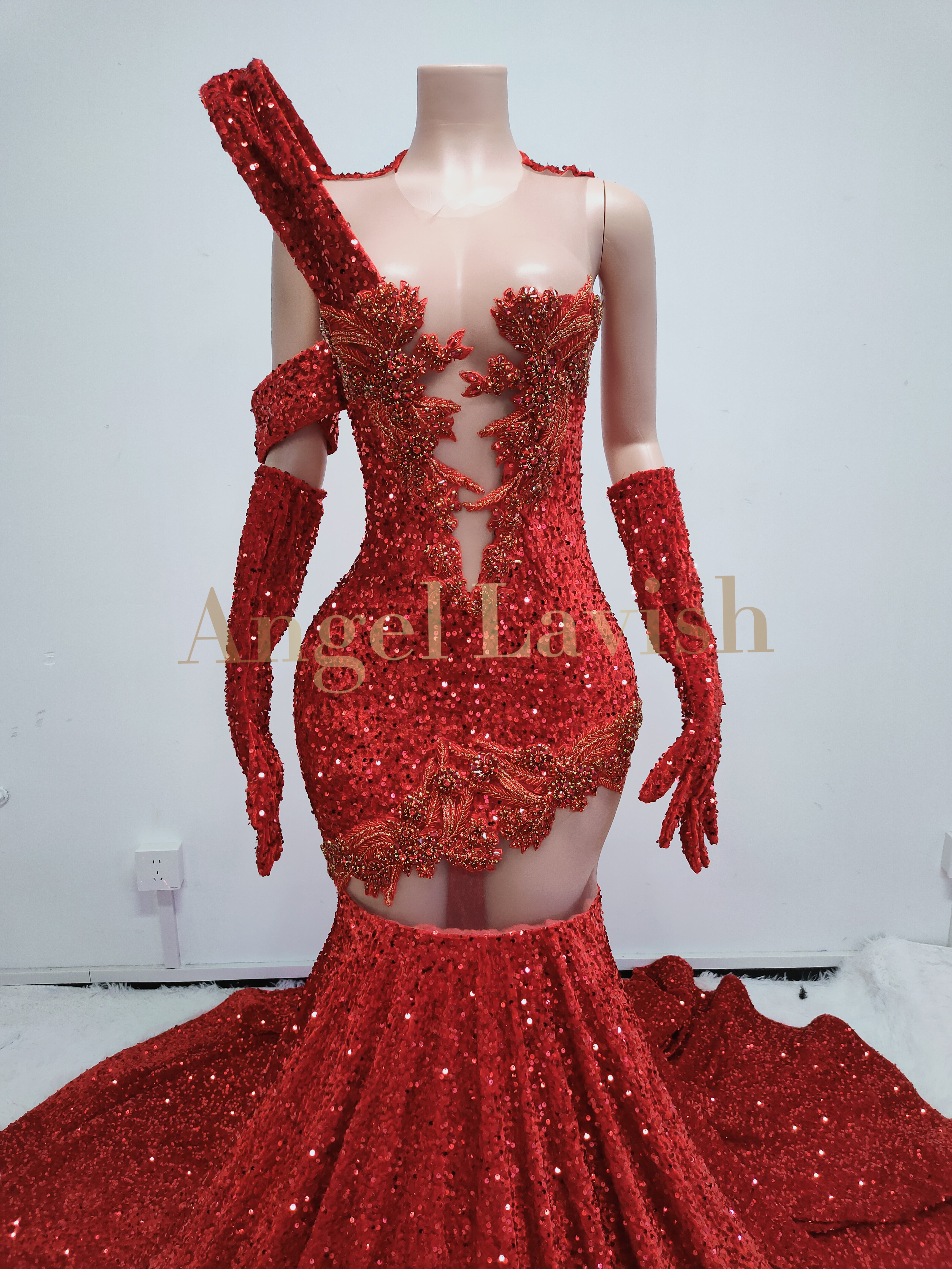 Elegant Red Prom Gown