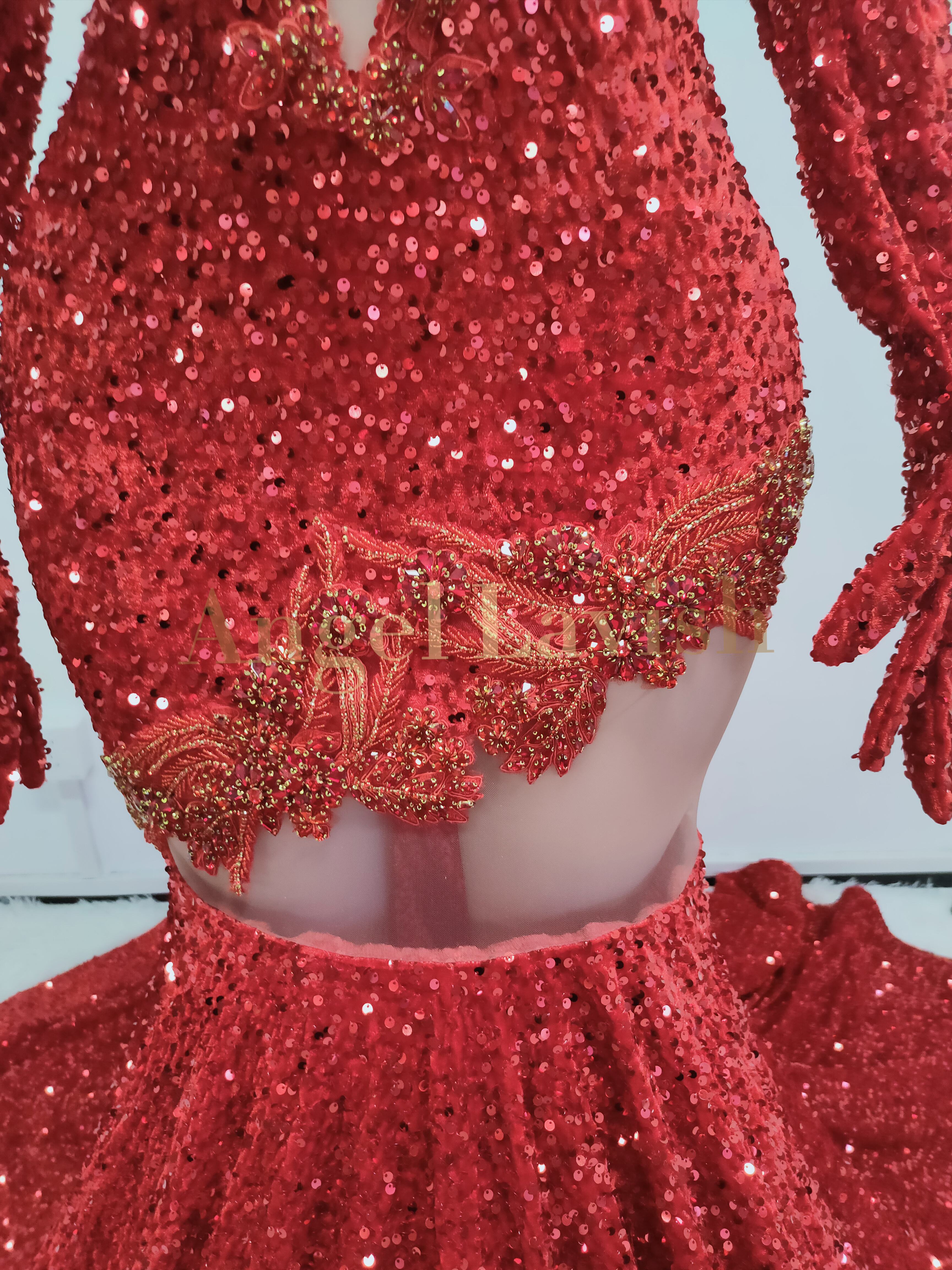 Elegant Red Prom Gown