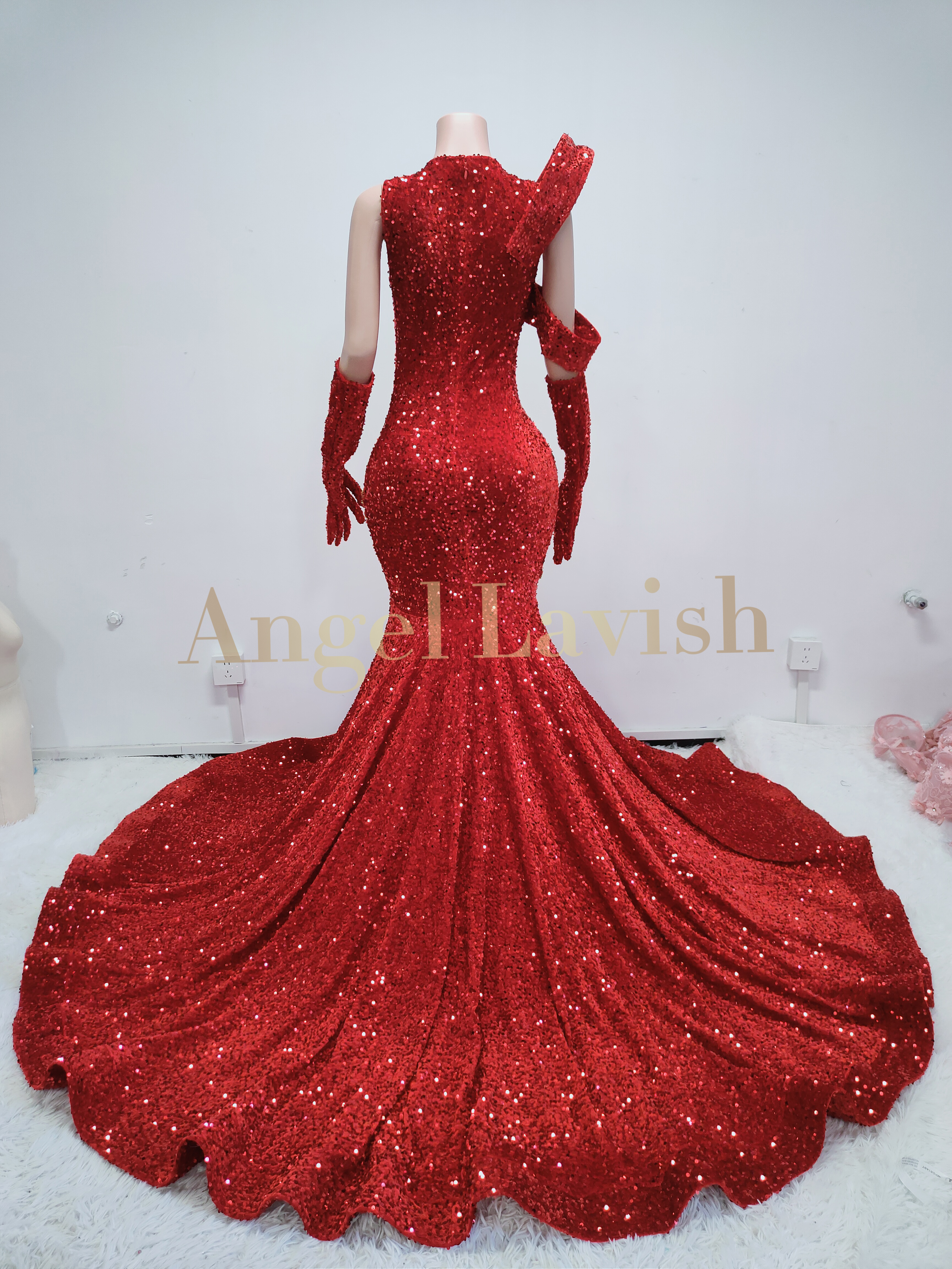 Elegant Red Prom Gown