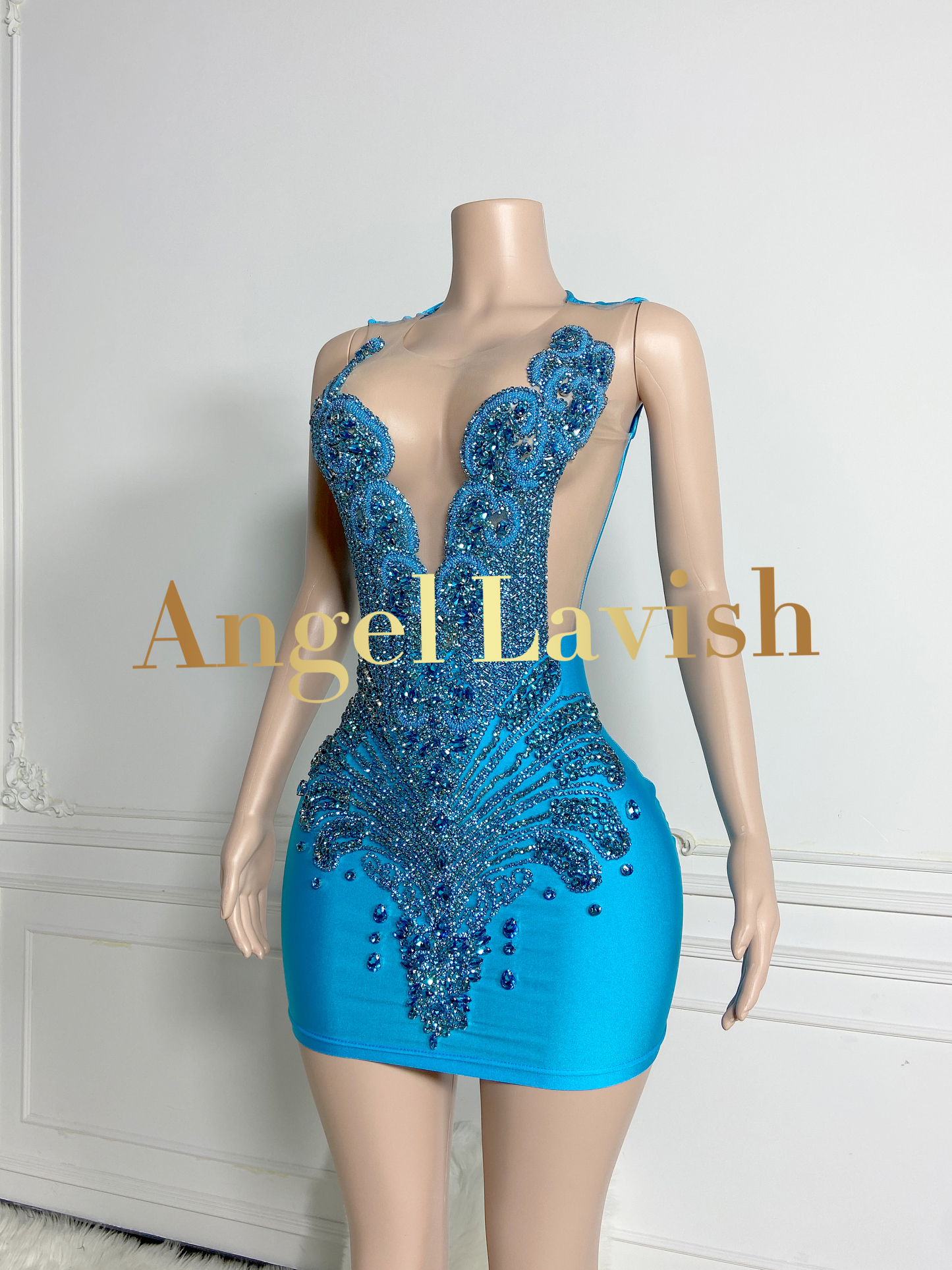 Lake Blue Mini Dress TH24060304