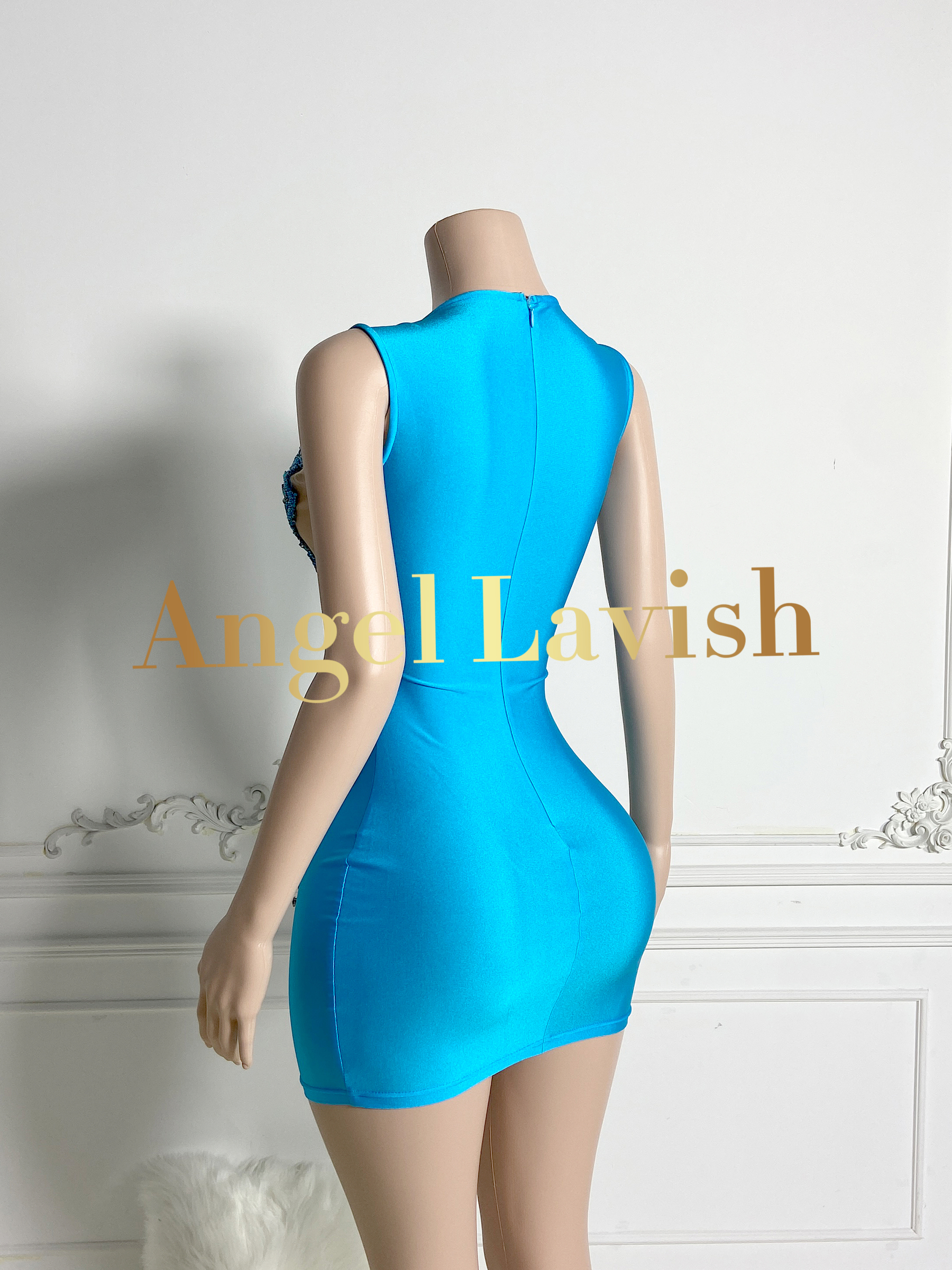 Lake Blue Mini Dress TH24060304