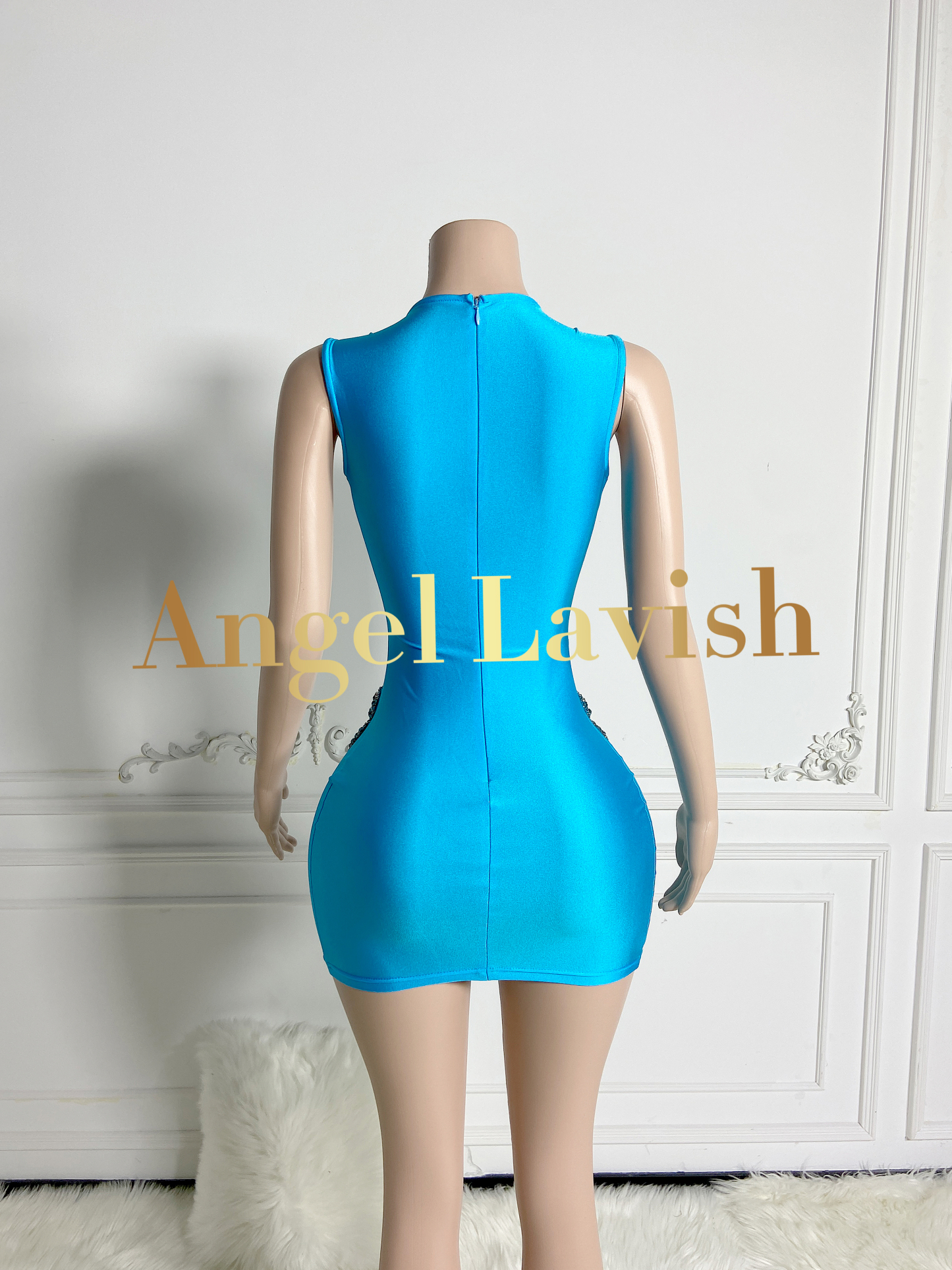 Lake Blue Mini Dress TH24060304