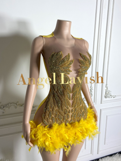 Gold Mini Dress TH240604012
