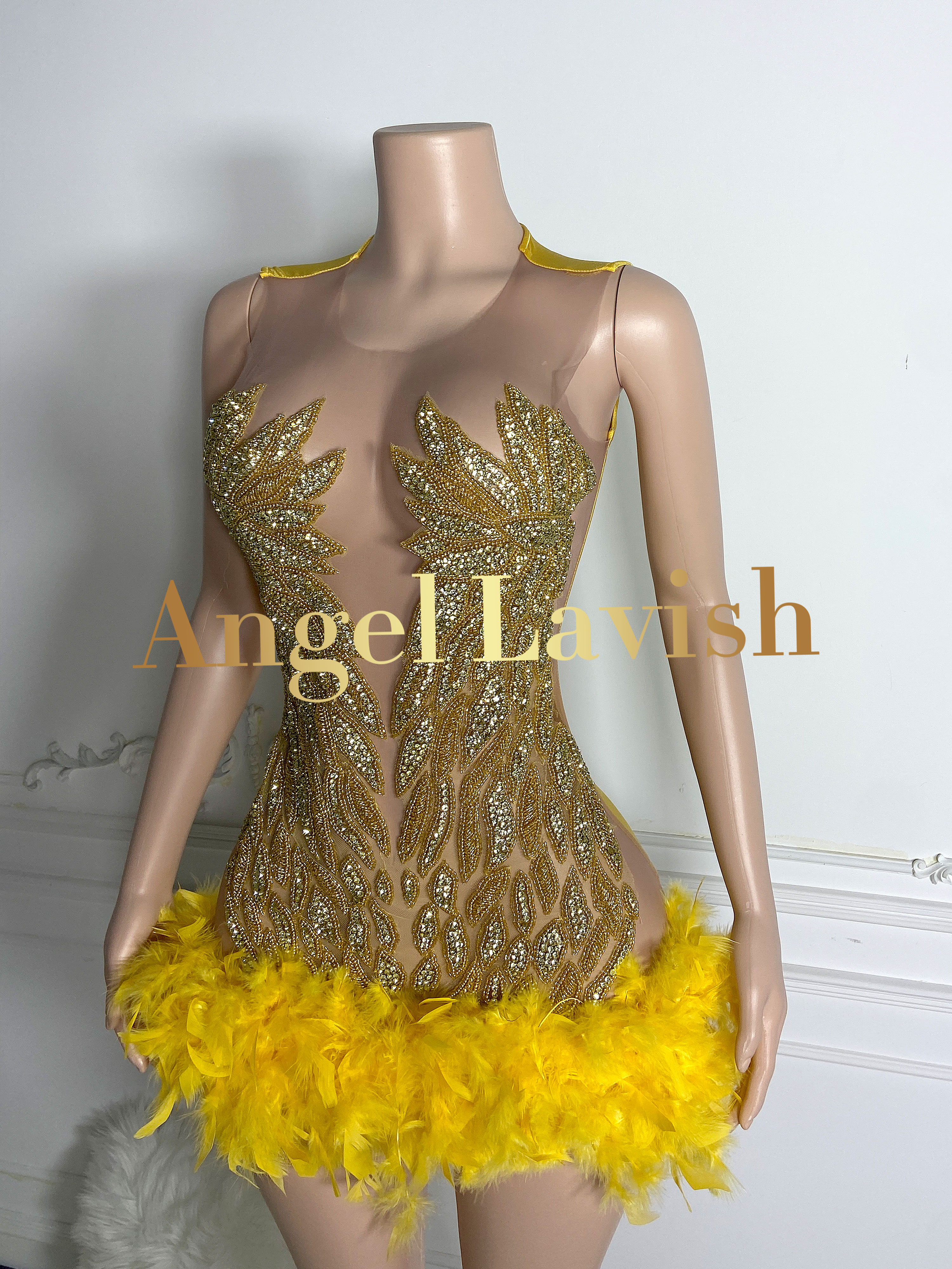 Gold Mini Dress TH240604012