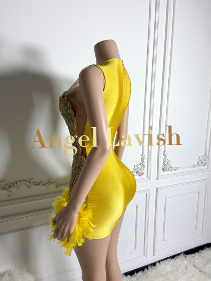 Gold Mini Dress TH240604012
