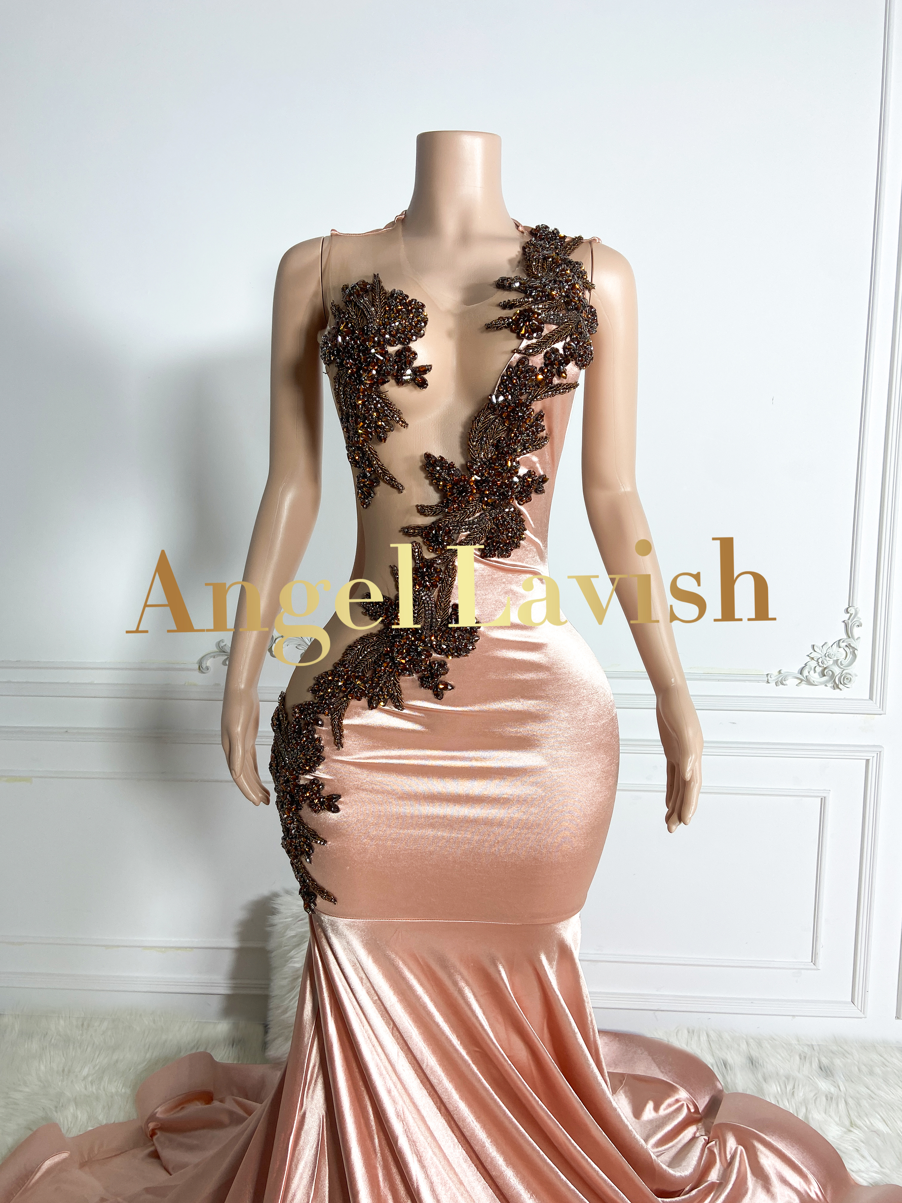 Soft Beige Gowns TH24060408