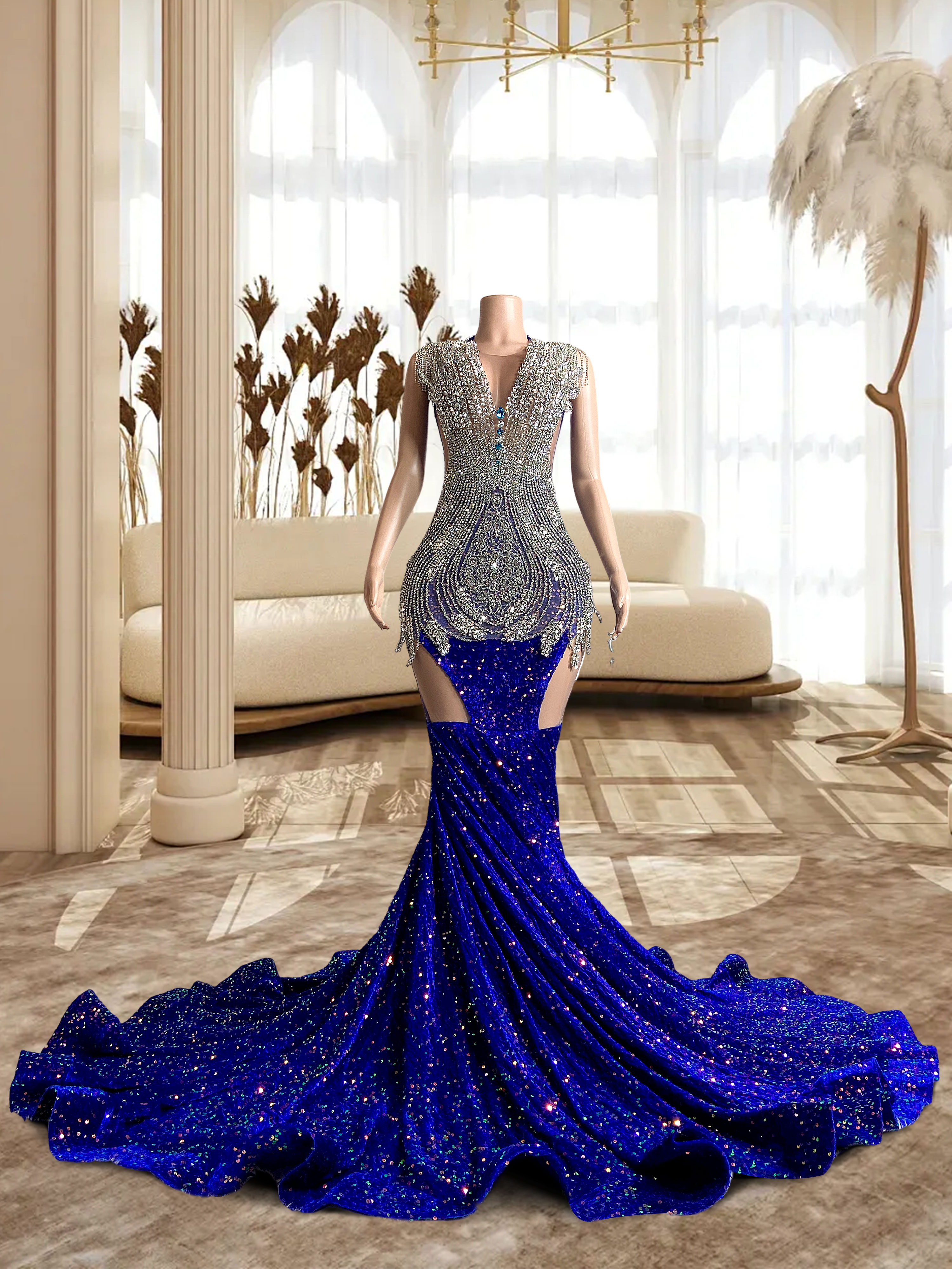 Royal Blue Gowns TH24060409