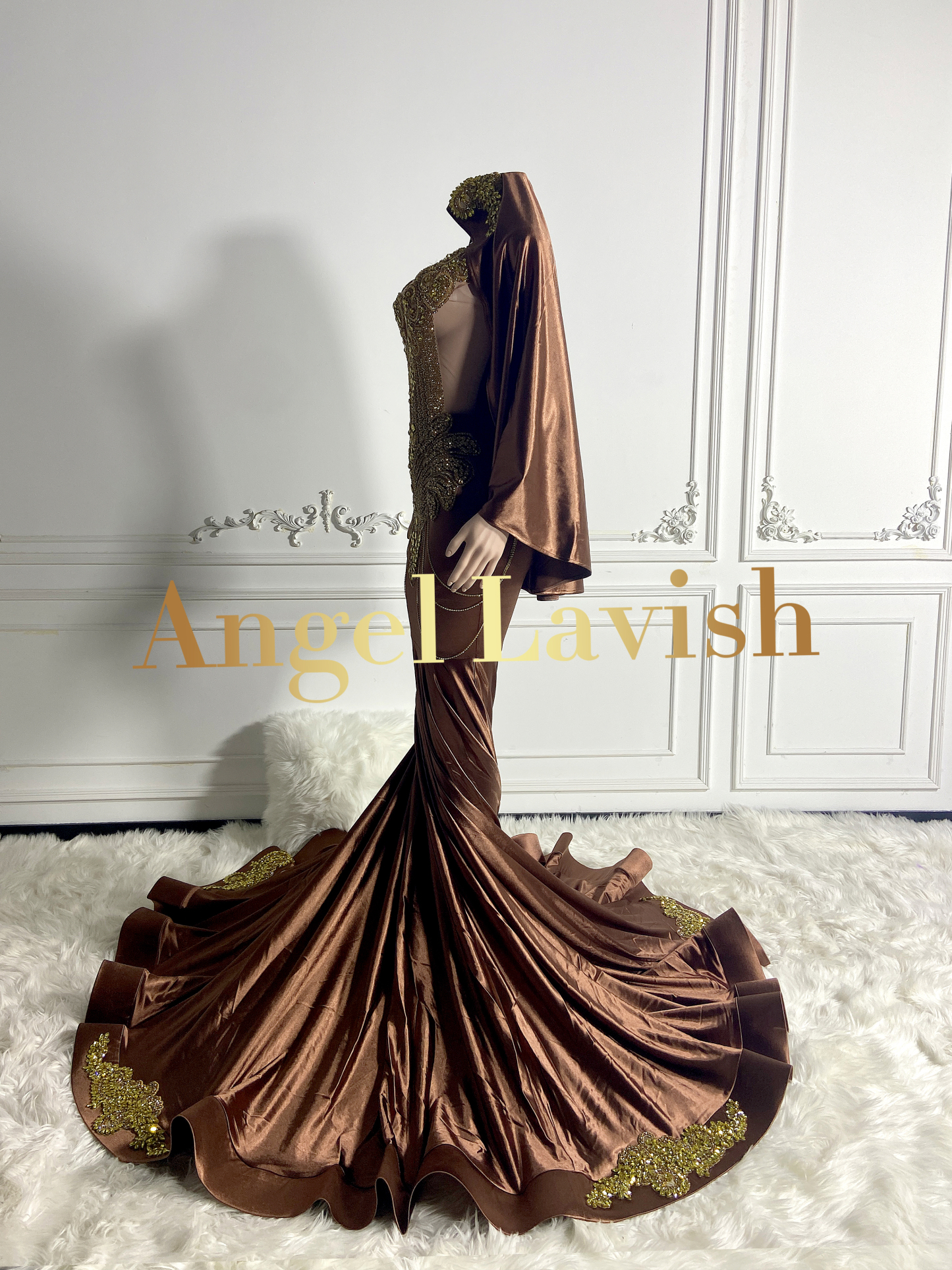 Dark Coffee Gowns TH24060502
