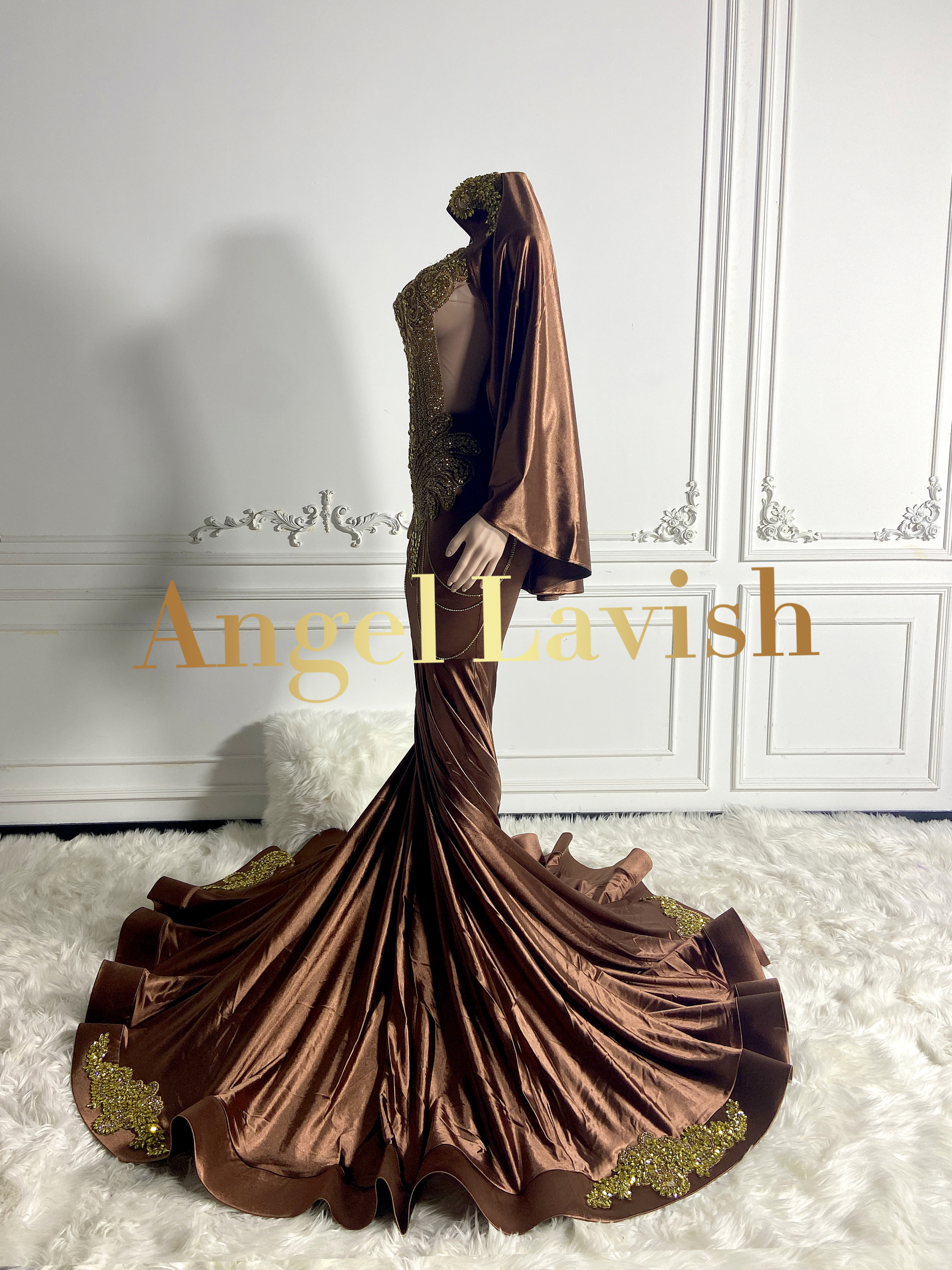 Dark Coffee Gowns TH24060502