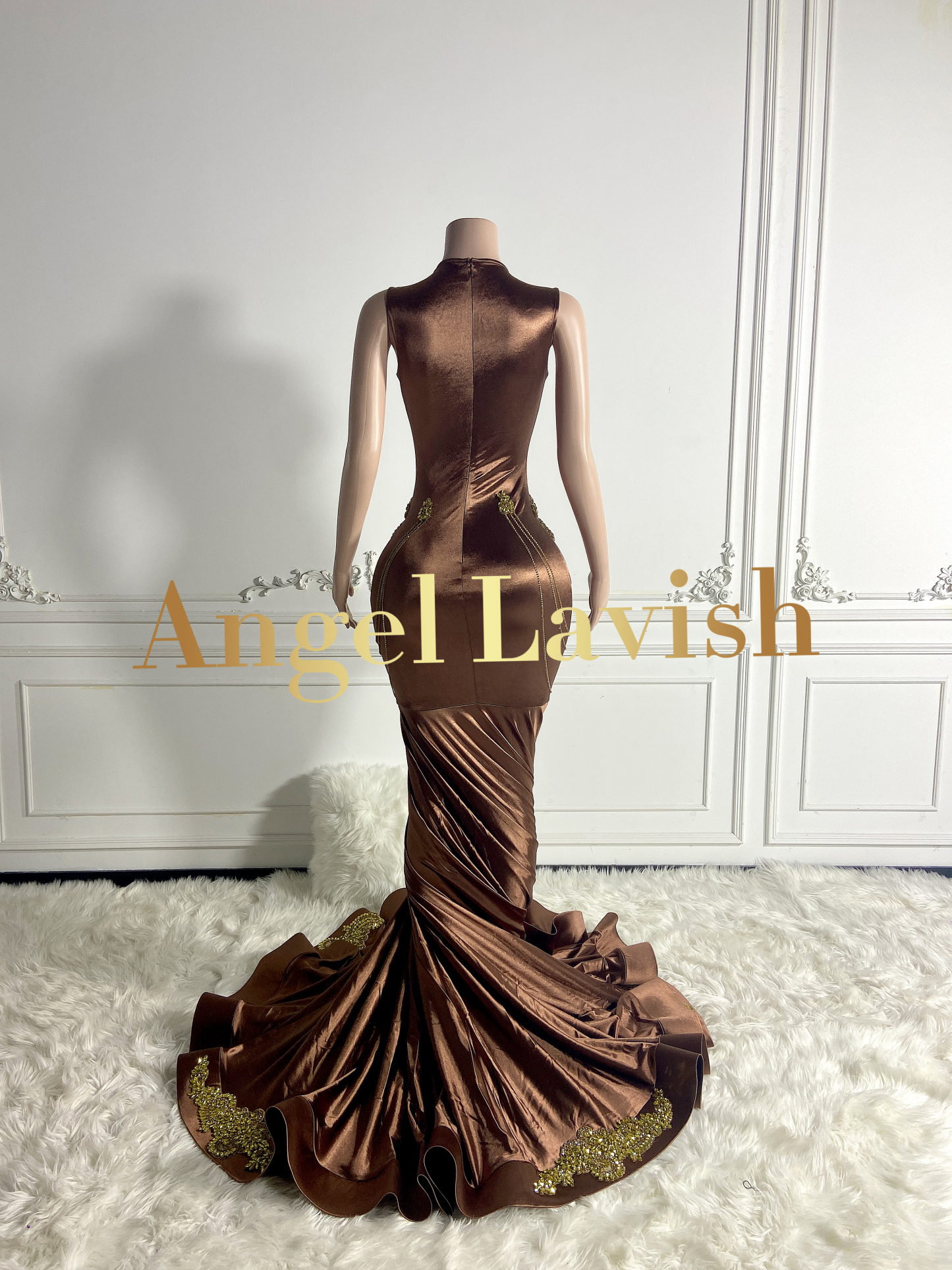 Dark Coffee Gowns TH24060502