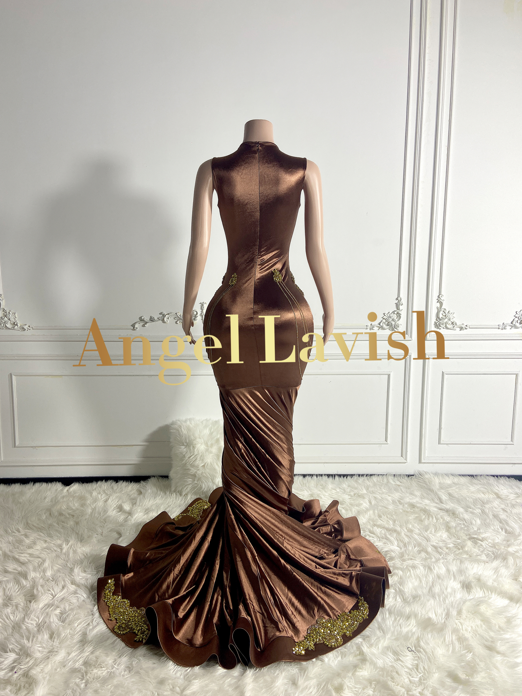 Dark Coffee Gowns TH24060502