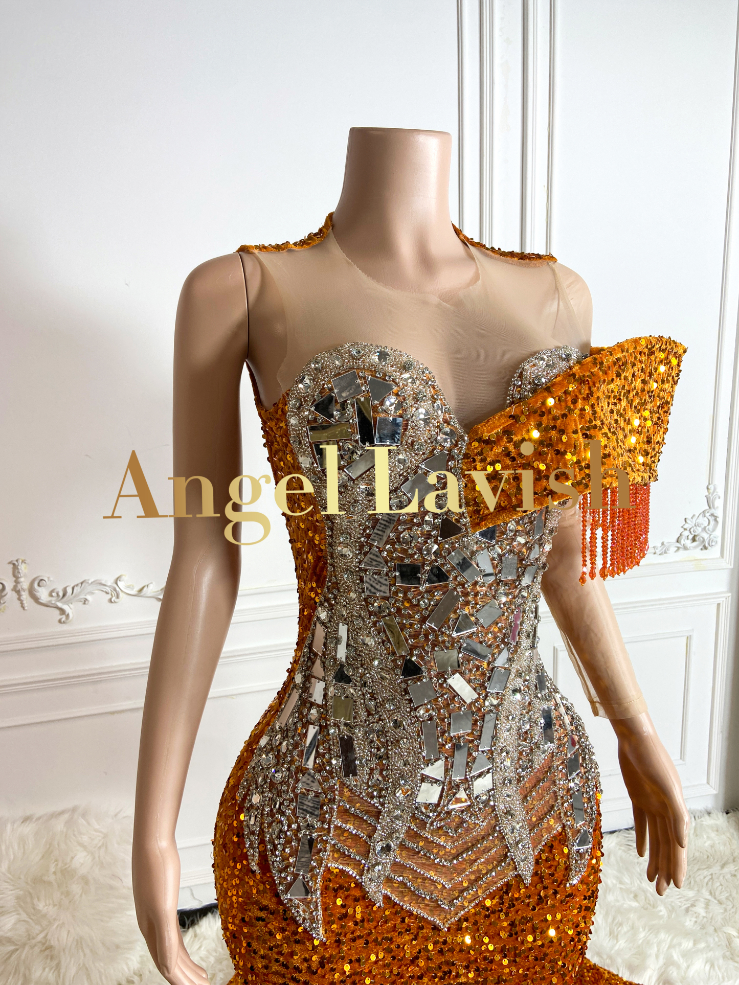Orange Gowns TH240606091