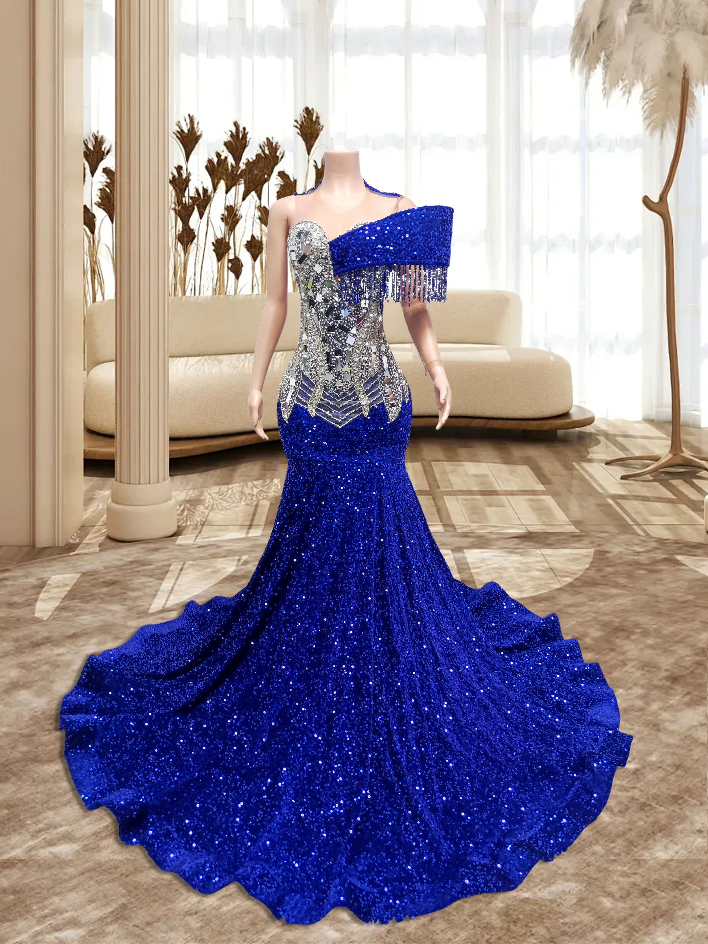 Royal Blue Gowns TH240606091