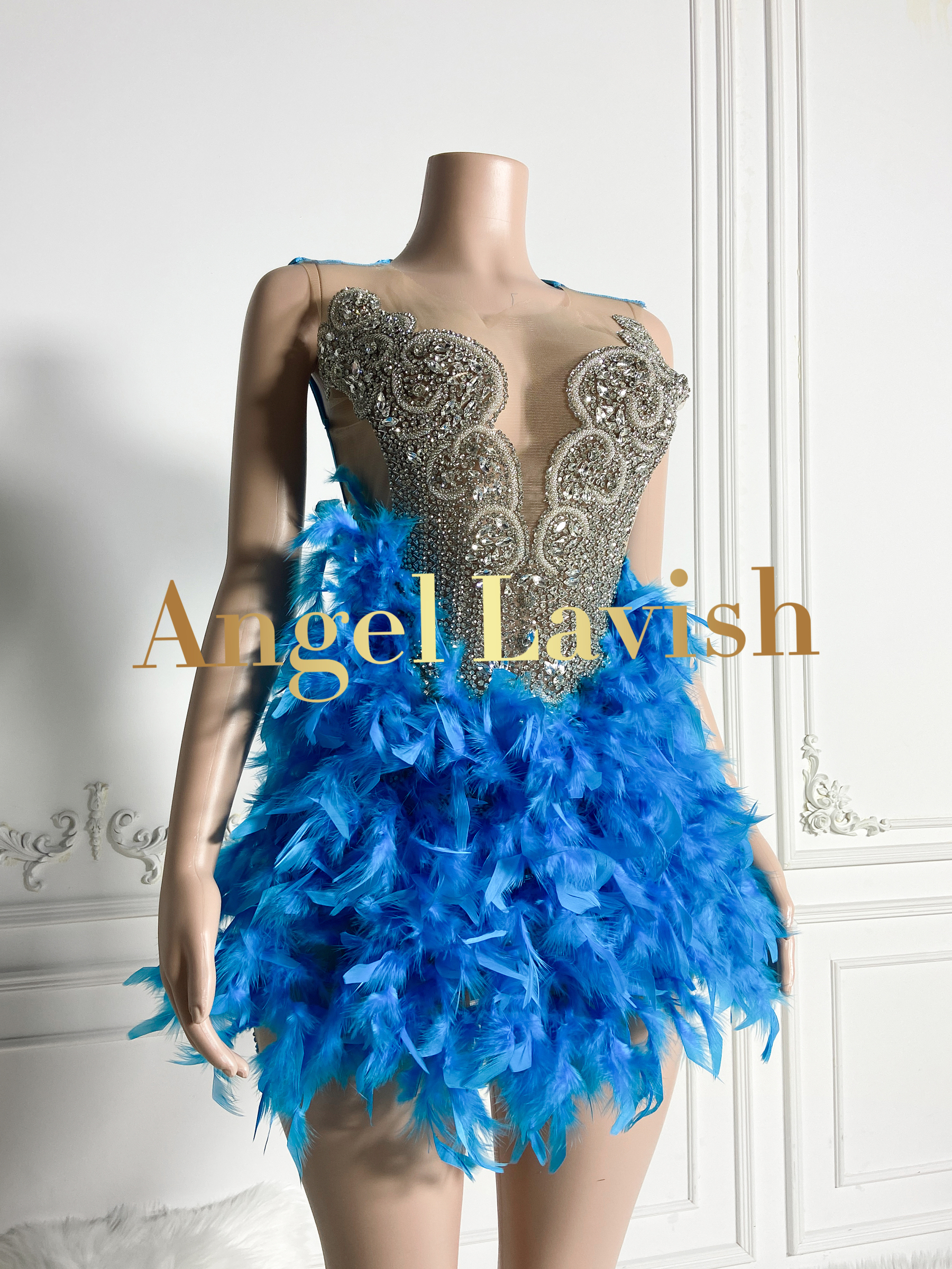 Sky Blue Mini Dress TH24060903