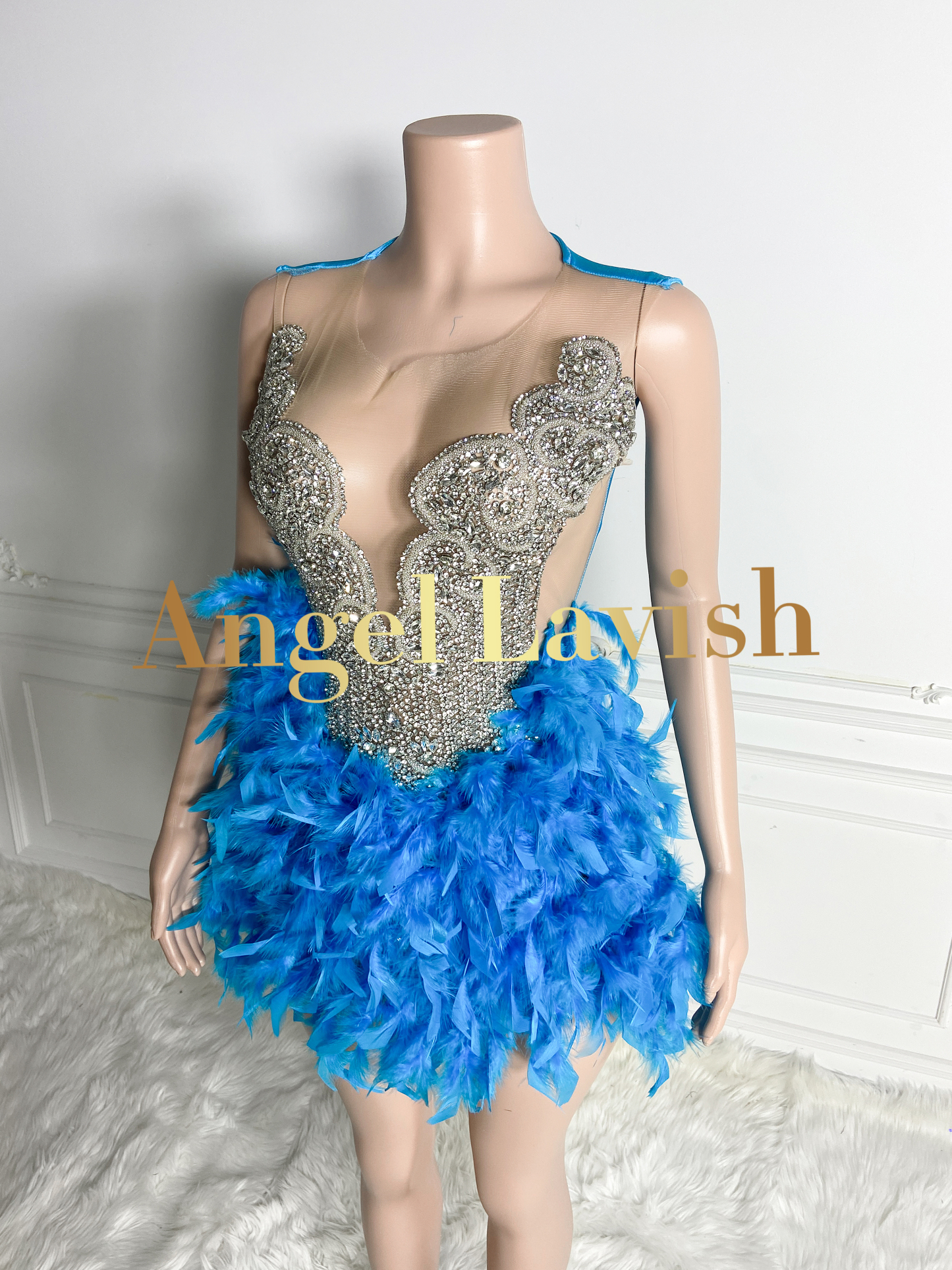 Sky Blue Mini Dress TH24060903