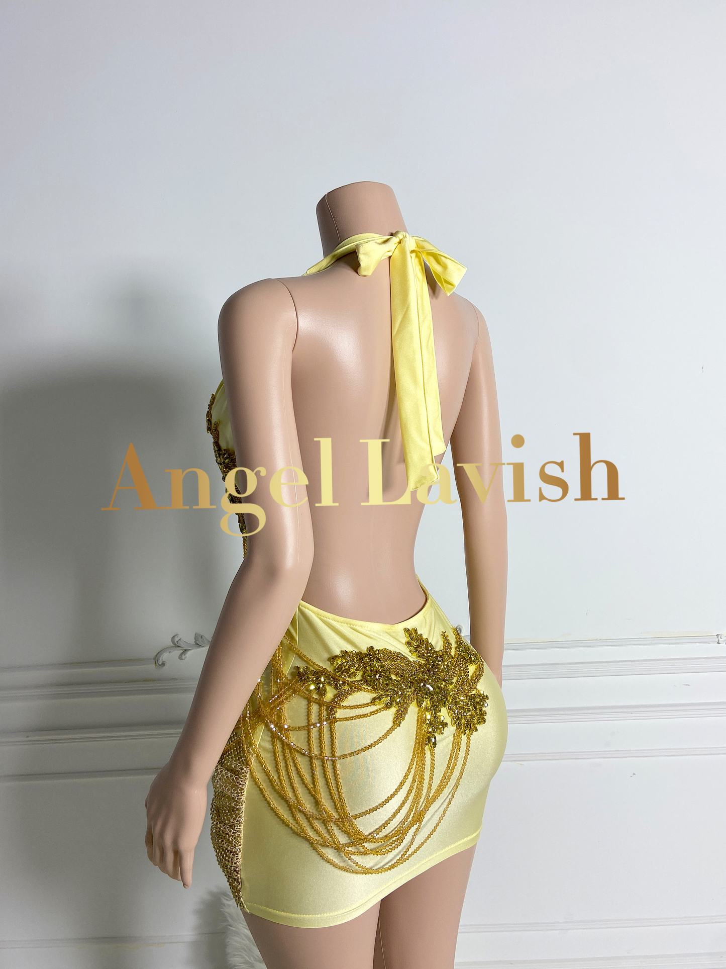 Gold Mini Dress TH24062105