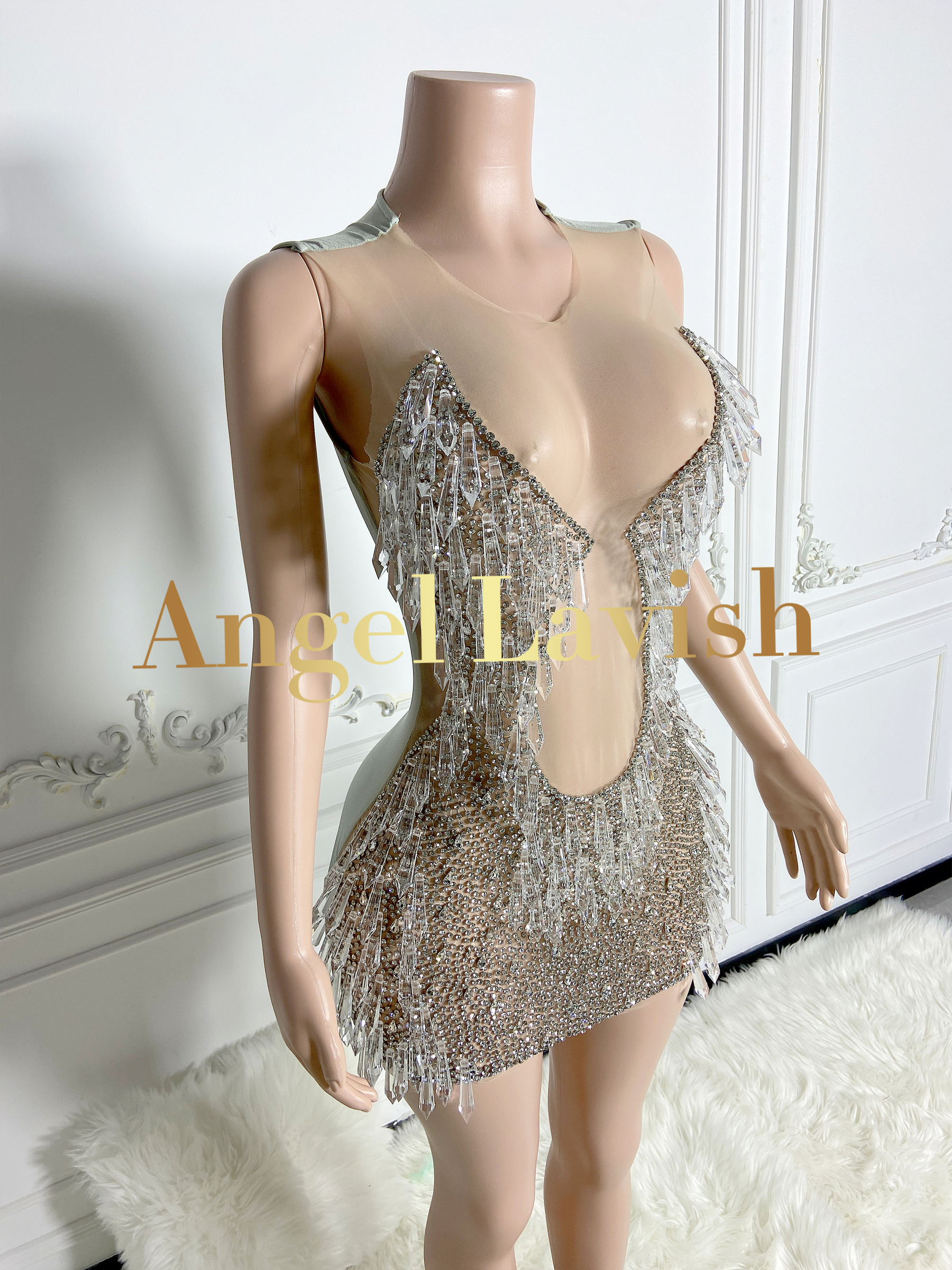 Silver Mini Dress TH24070201