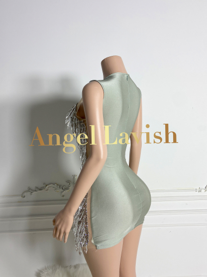Silver Mini Dress TH24070201