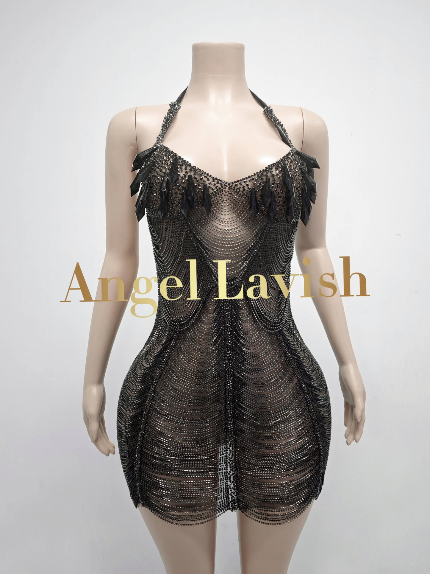 Black Mini Dress TH24080804