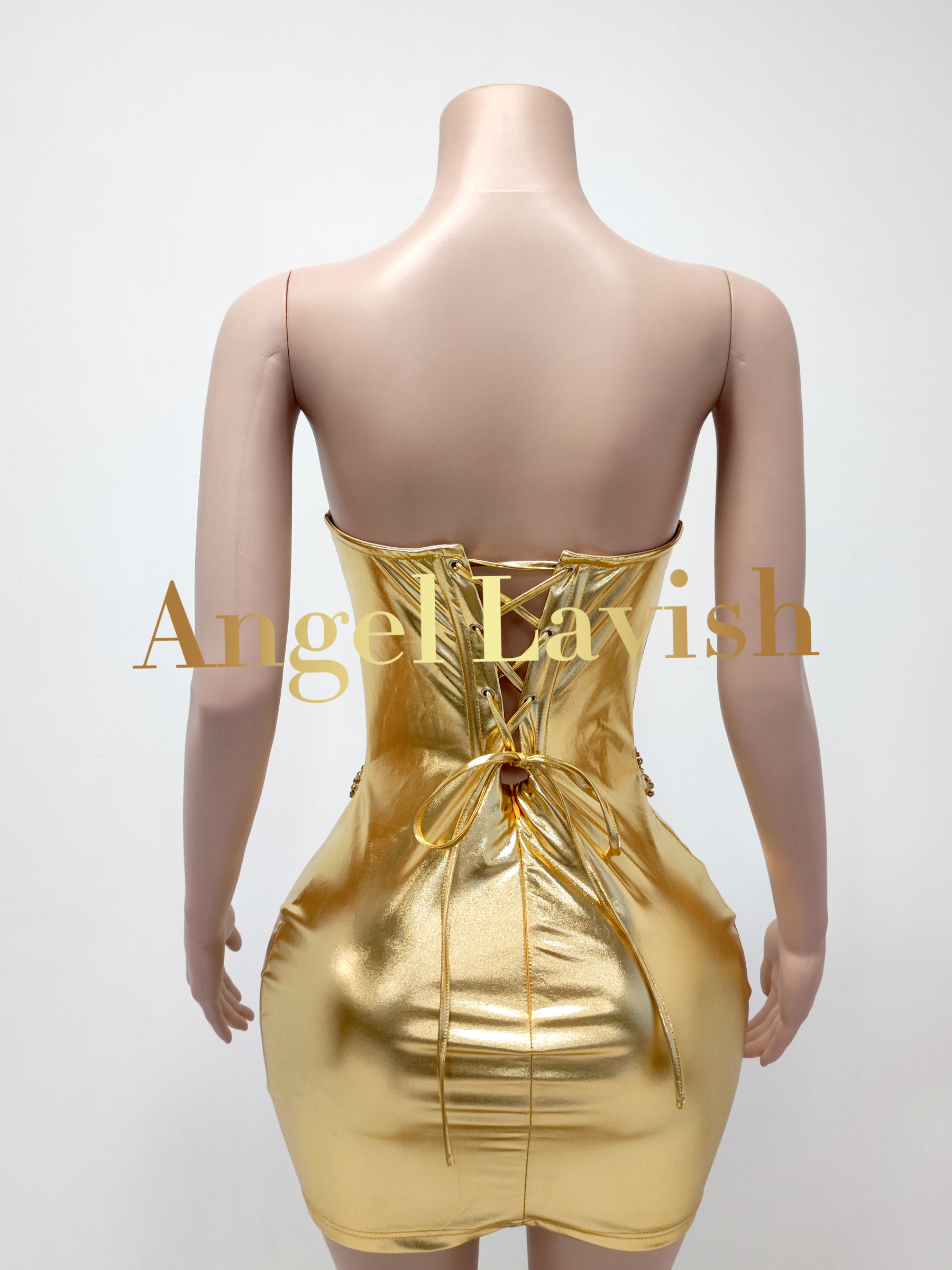 Gold Mini Dress TH24102101