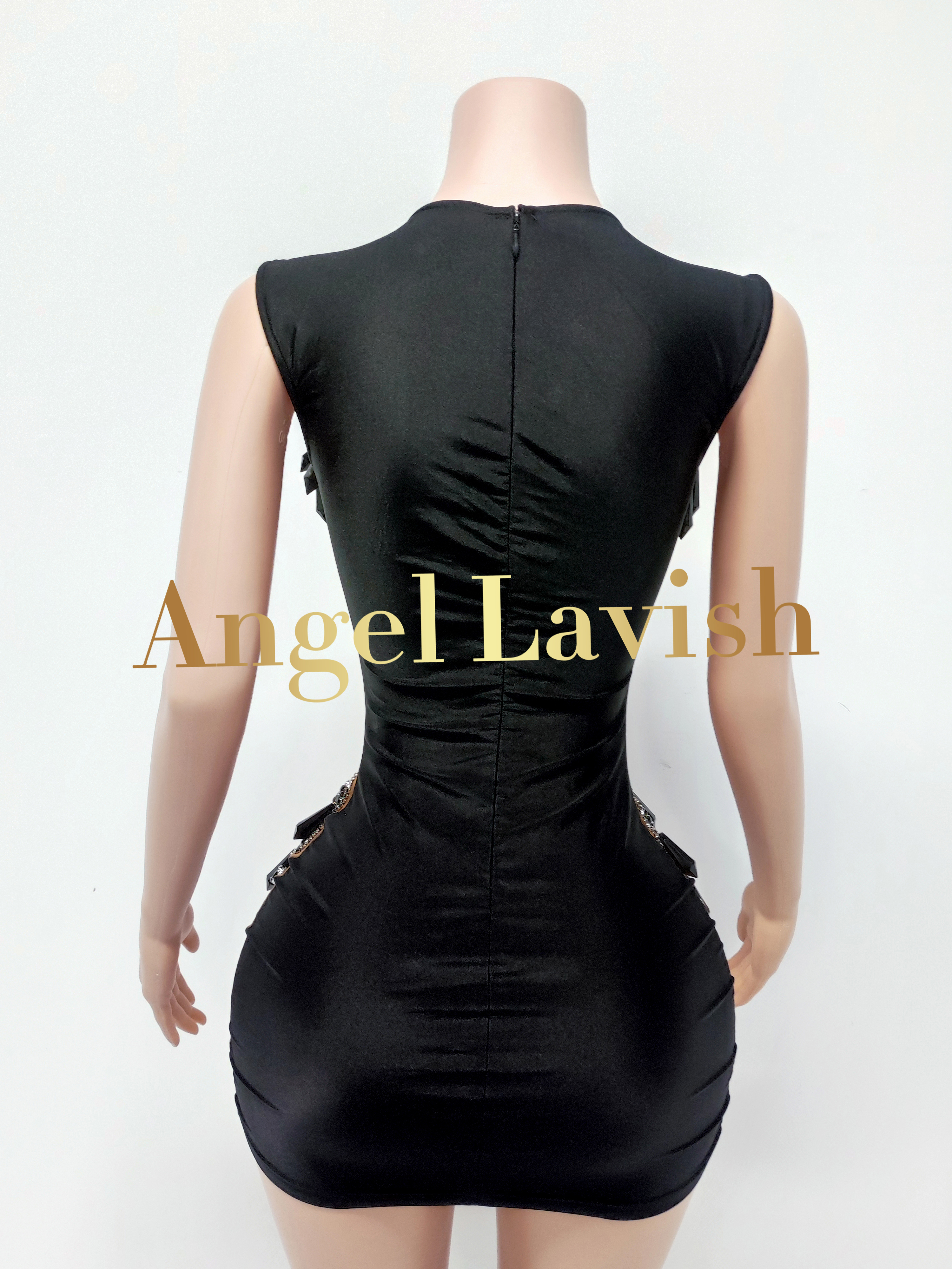 Black Mini Dress TH24103101