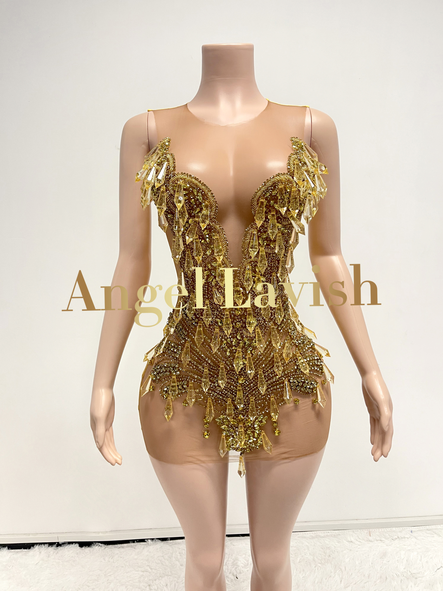 Gold Mini Dress TH24103101