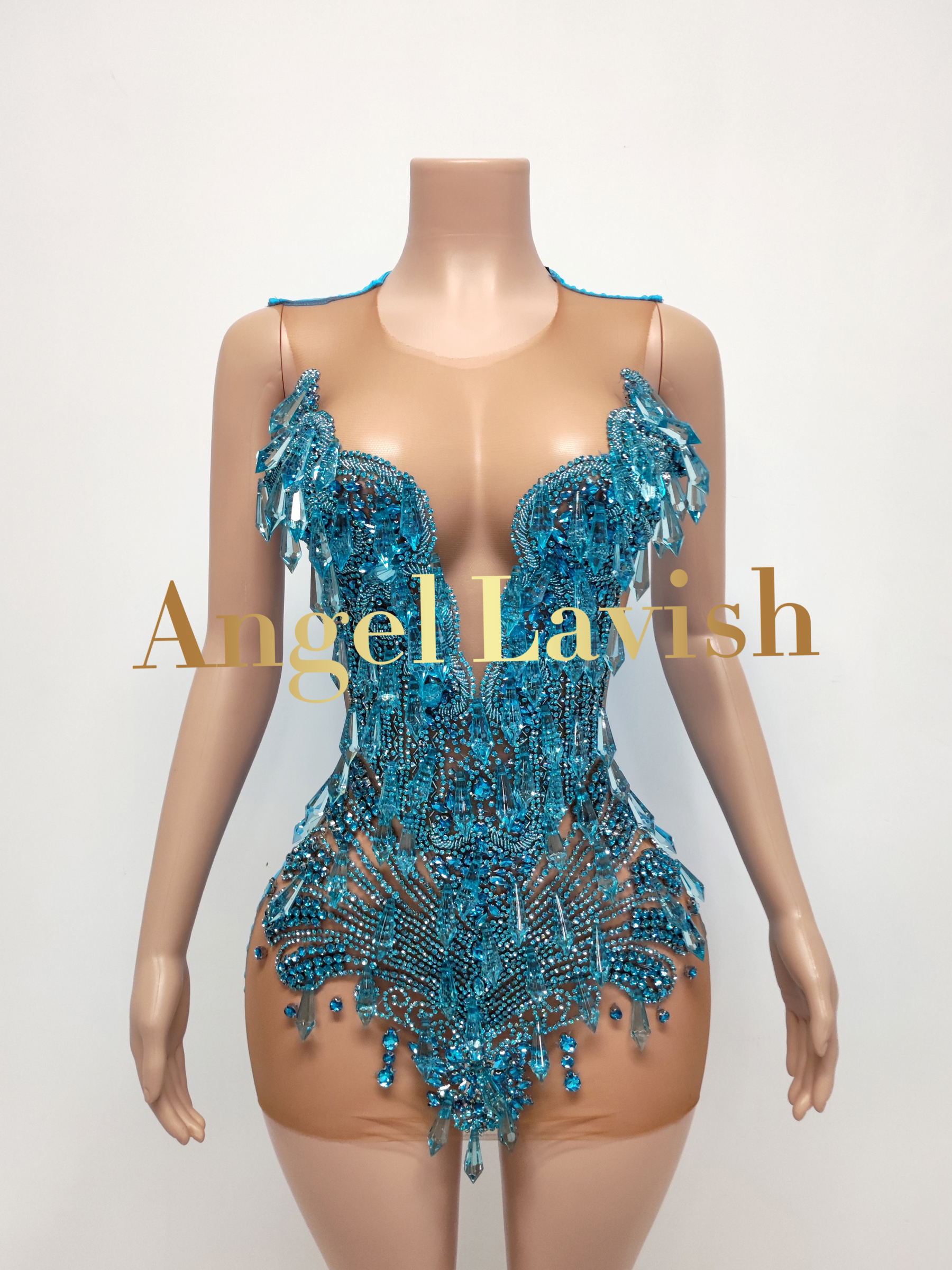 Lake Blue Mini Dress TH24103101