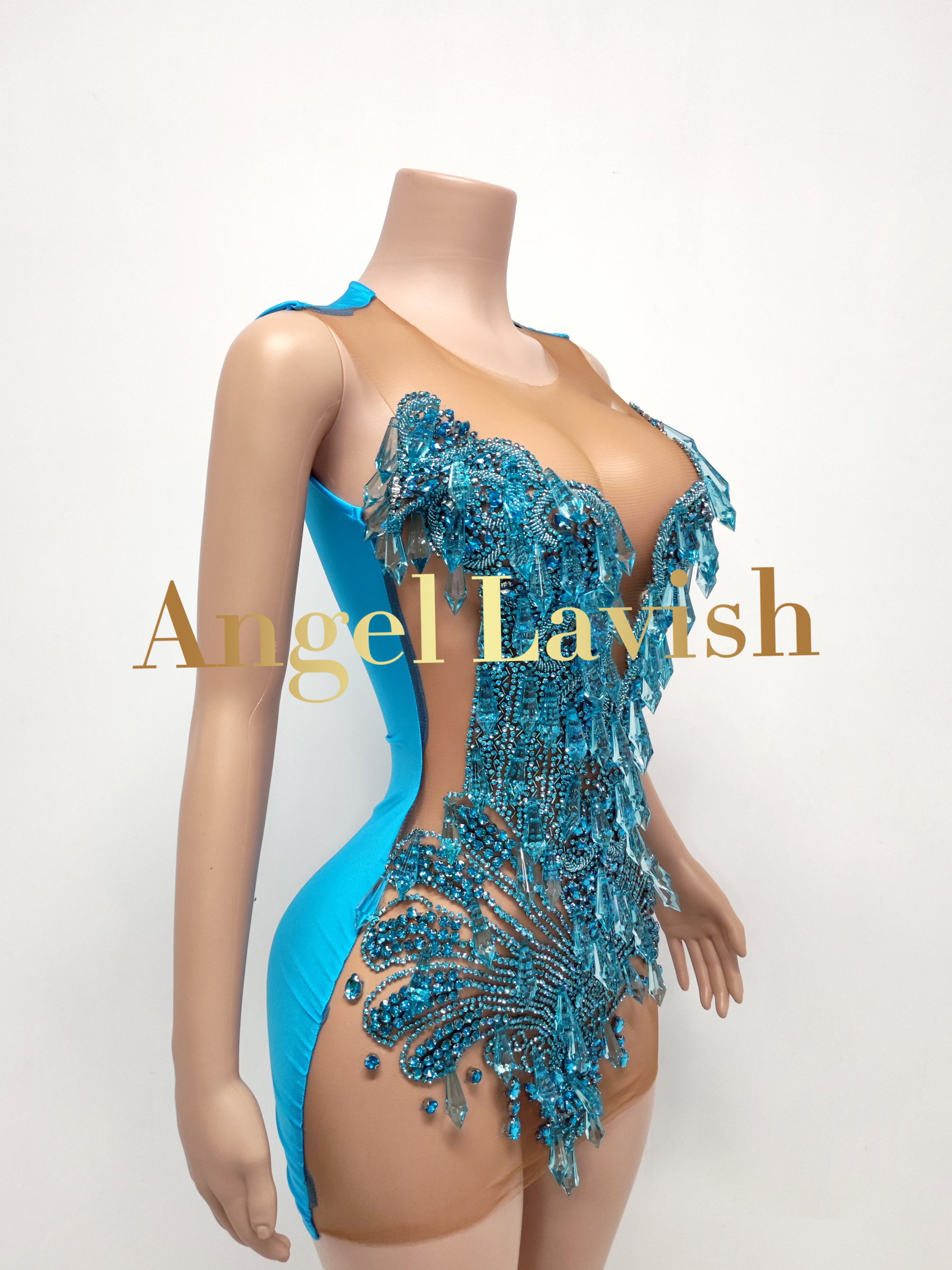 Lake Blue Mini Dress TH24103101