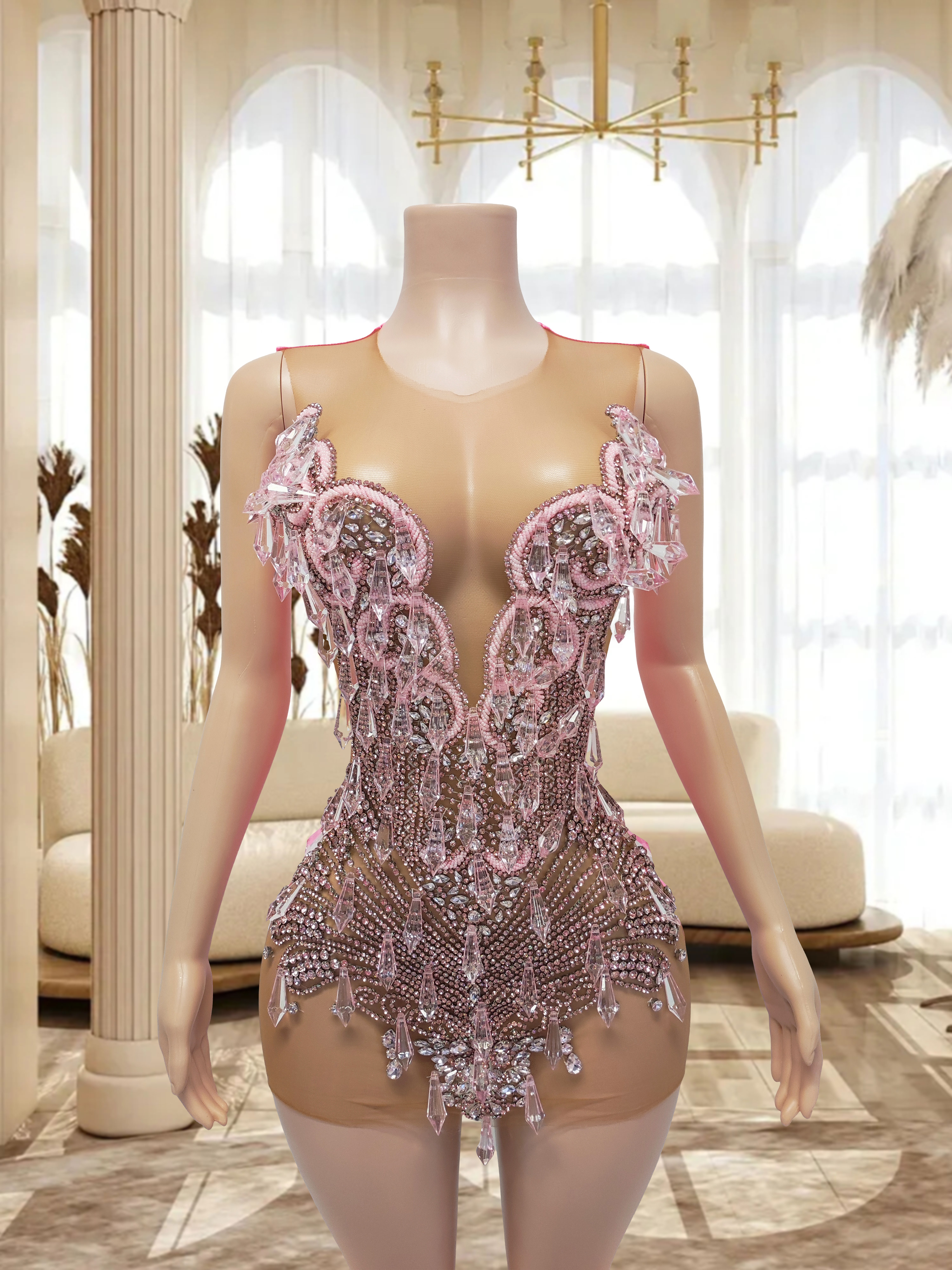 Pink Mini Dress TH24103101