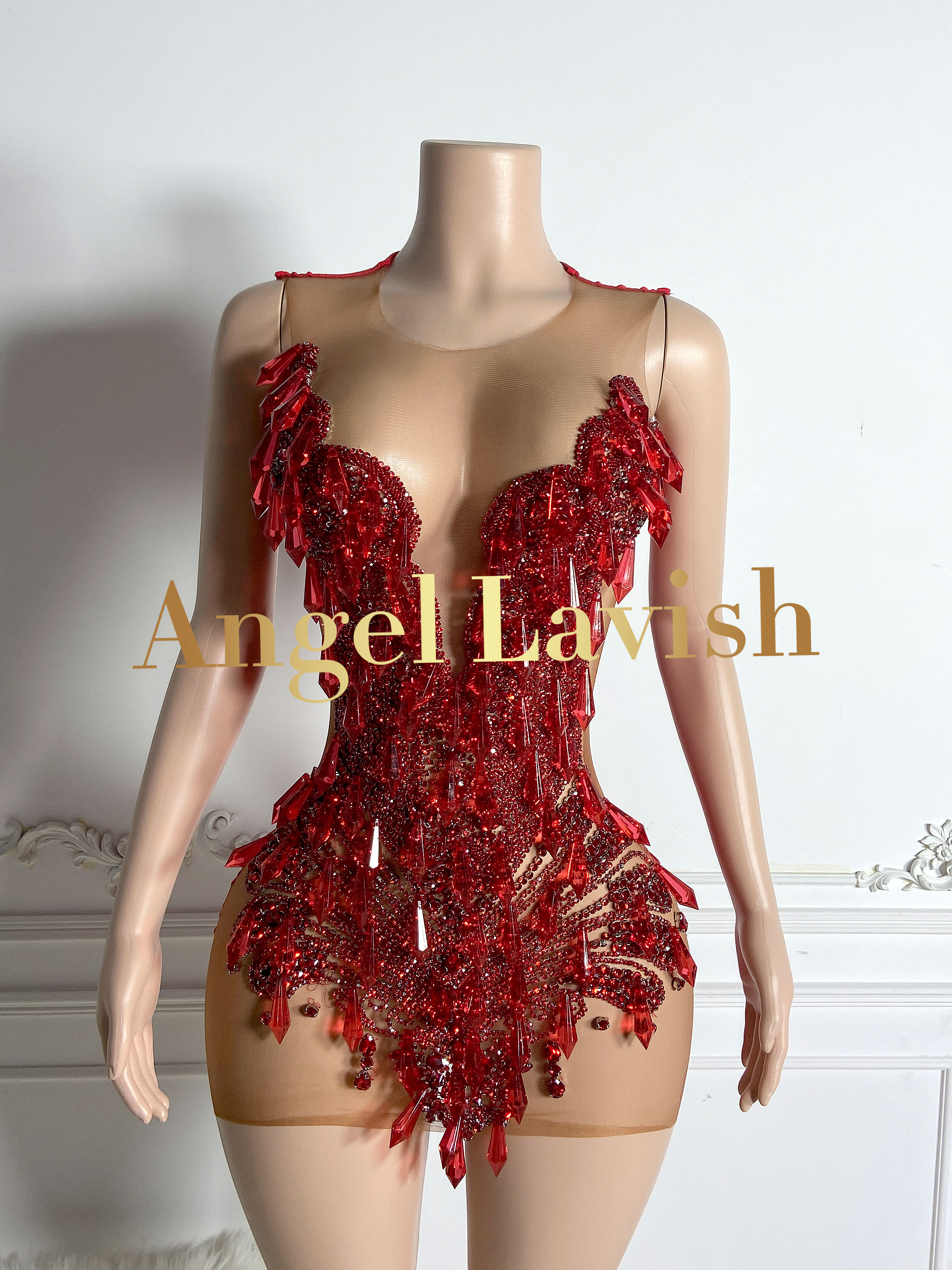 Red Mini Dress TH24103101