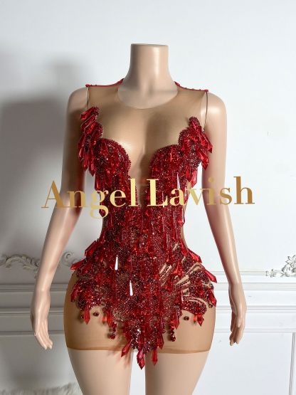 Red Mini Dress TH24103101