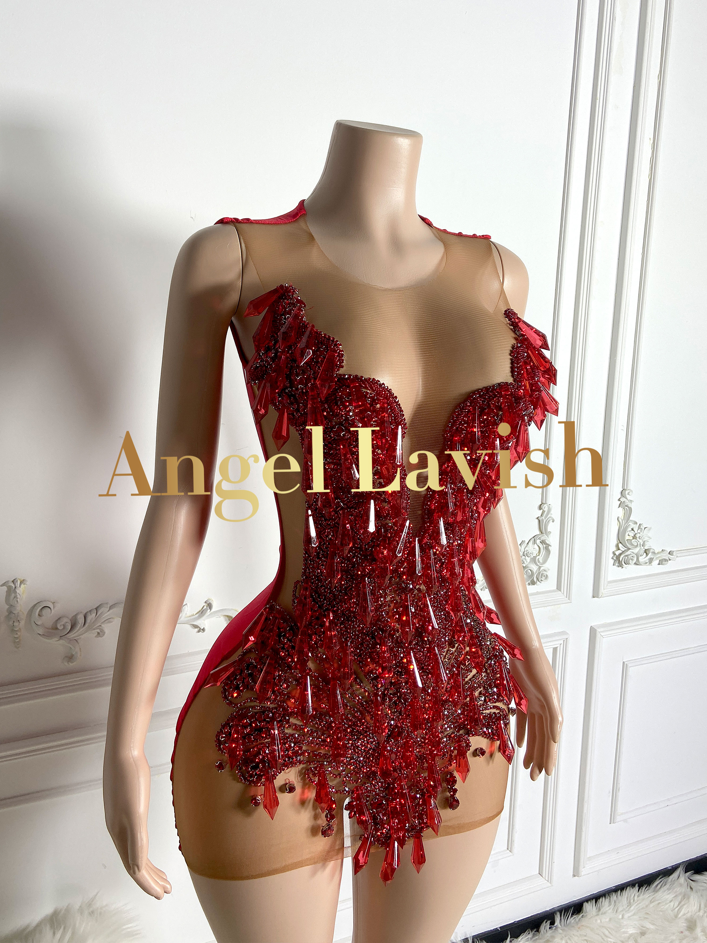 Red Mini Dress TH24103101