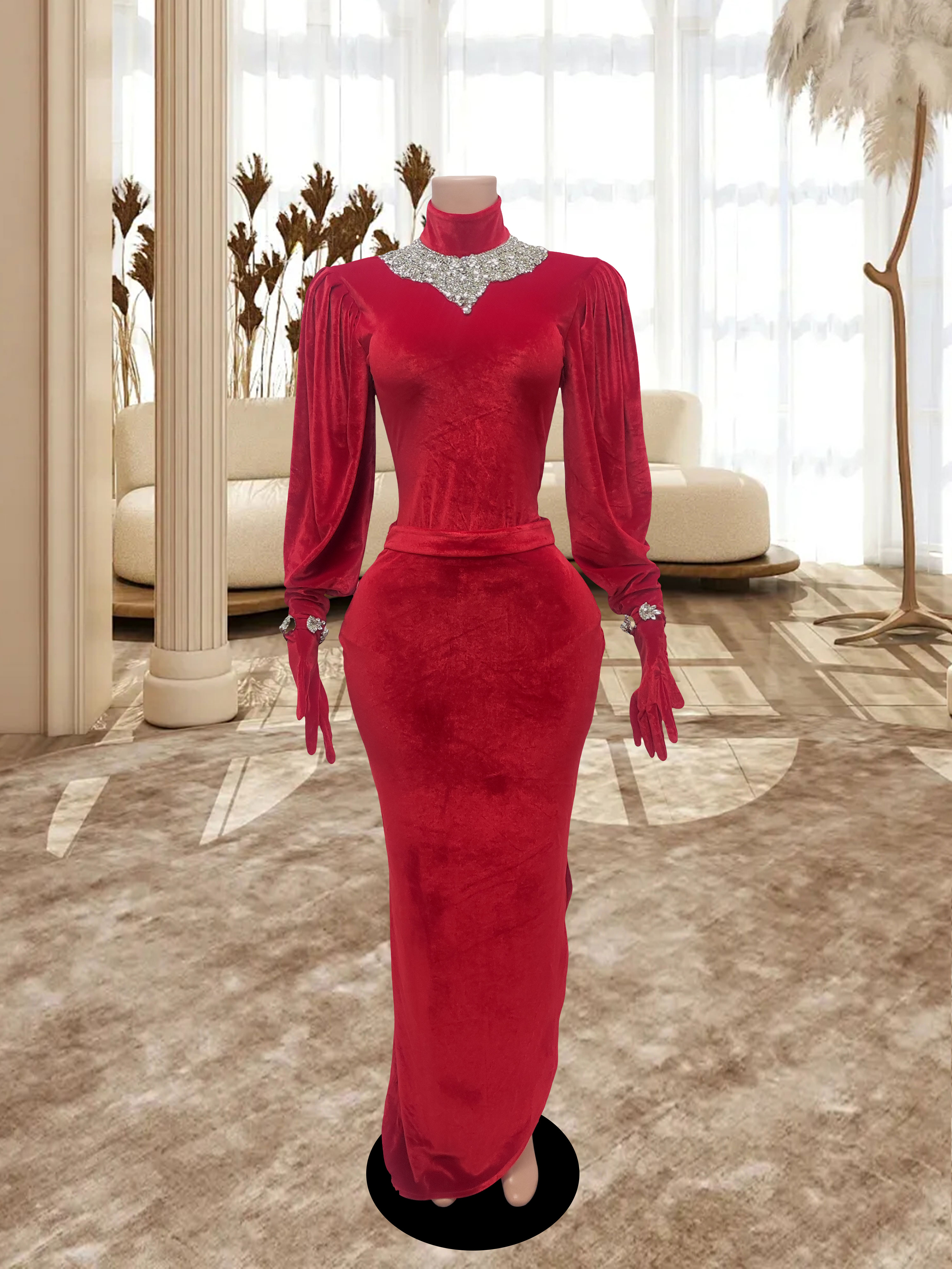 Red Long Dress TH24110401