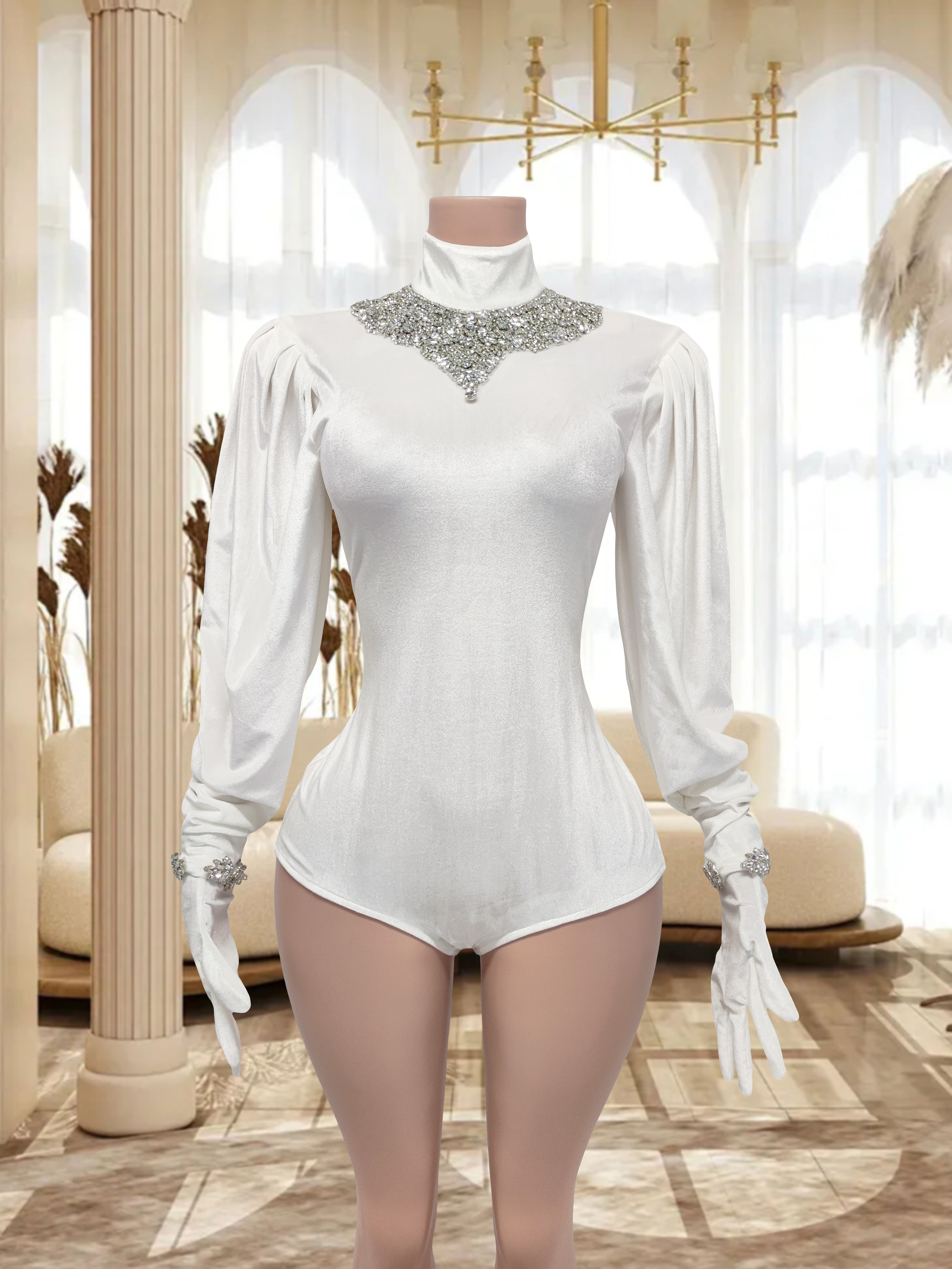 White Jumpsuit TH241104018
