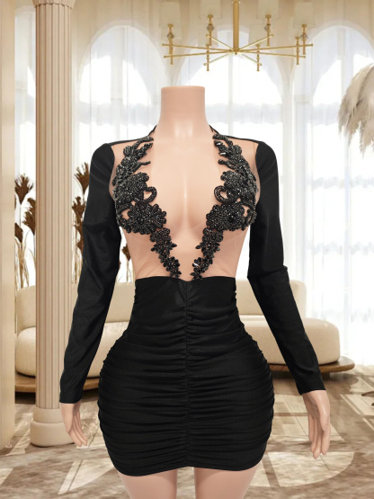 Black Mini Dress TH2412050