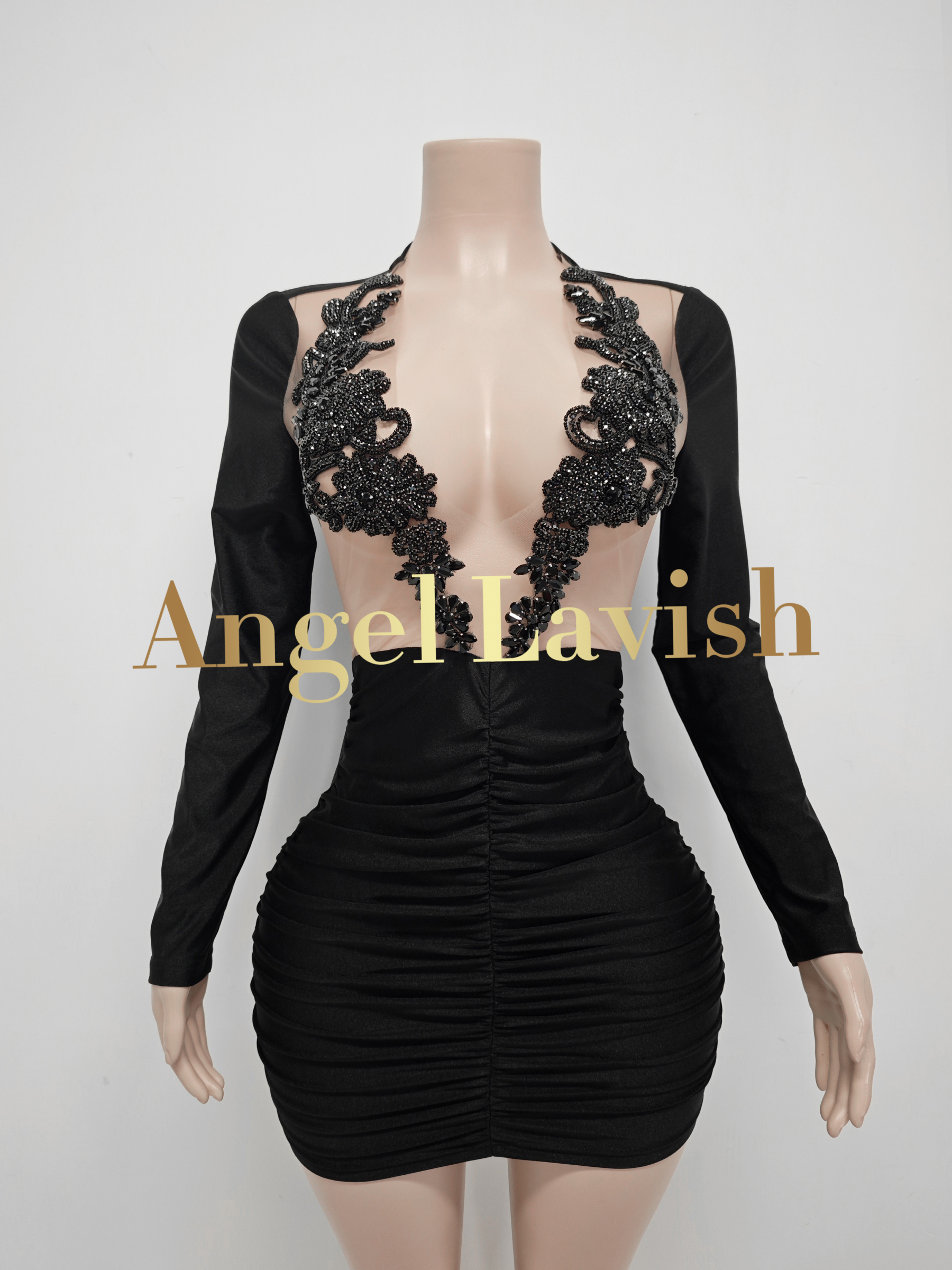 Black Mini Dress TH2412050