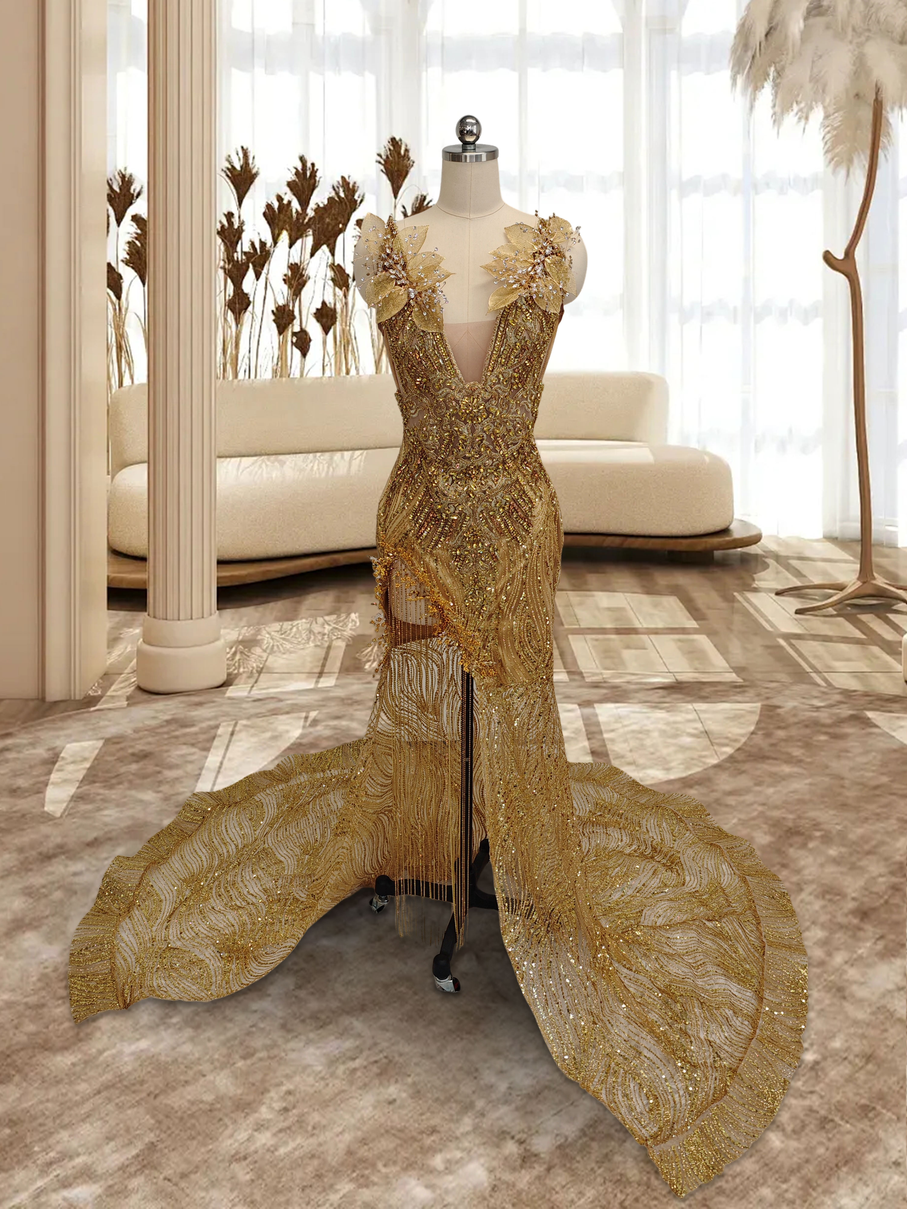 Gold Gowns TH24120905