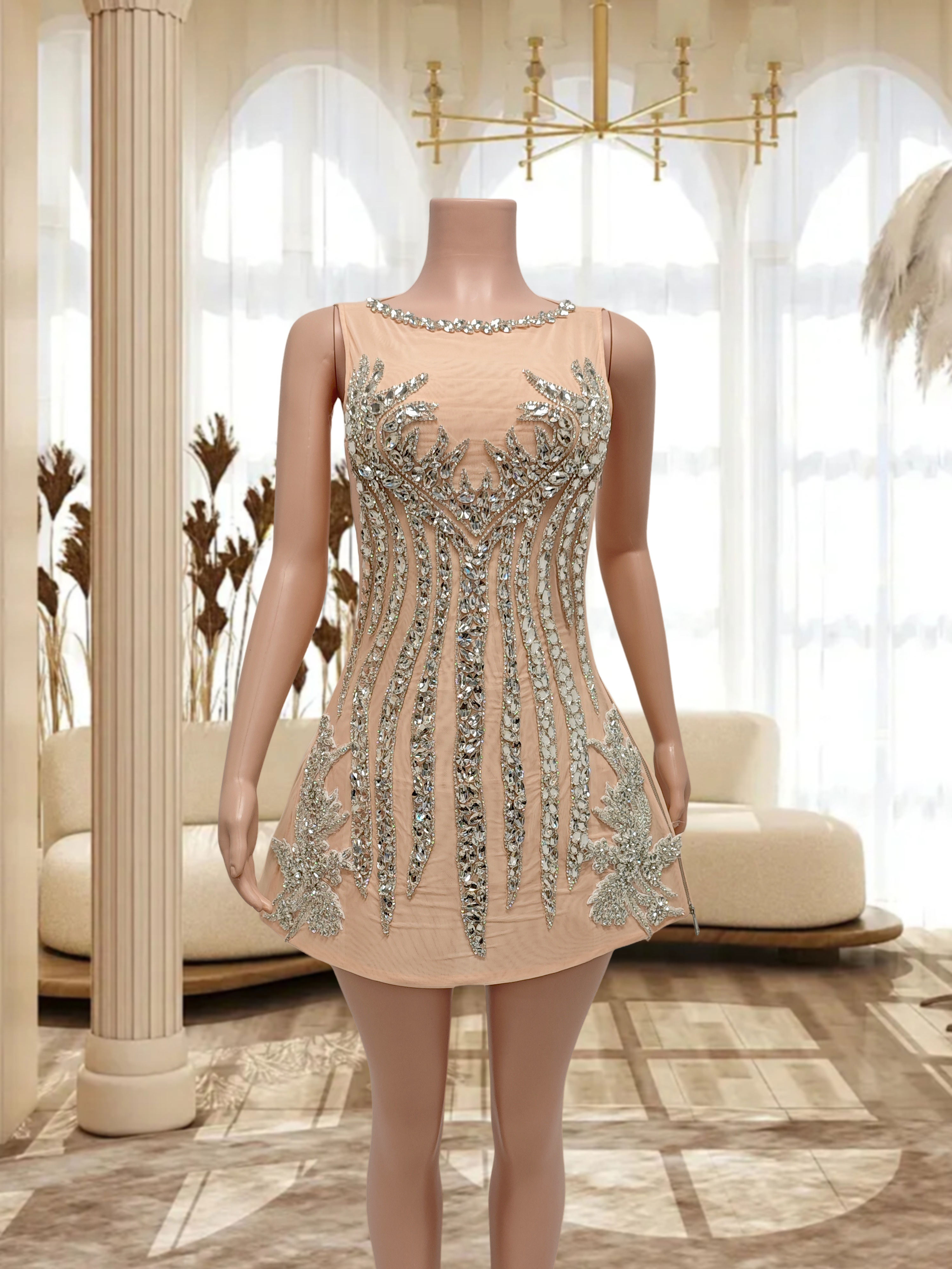 Light Nude Mini Dress TH24121701