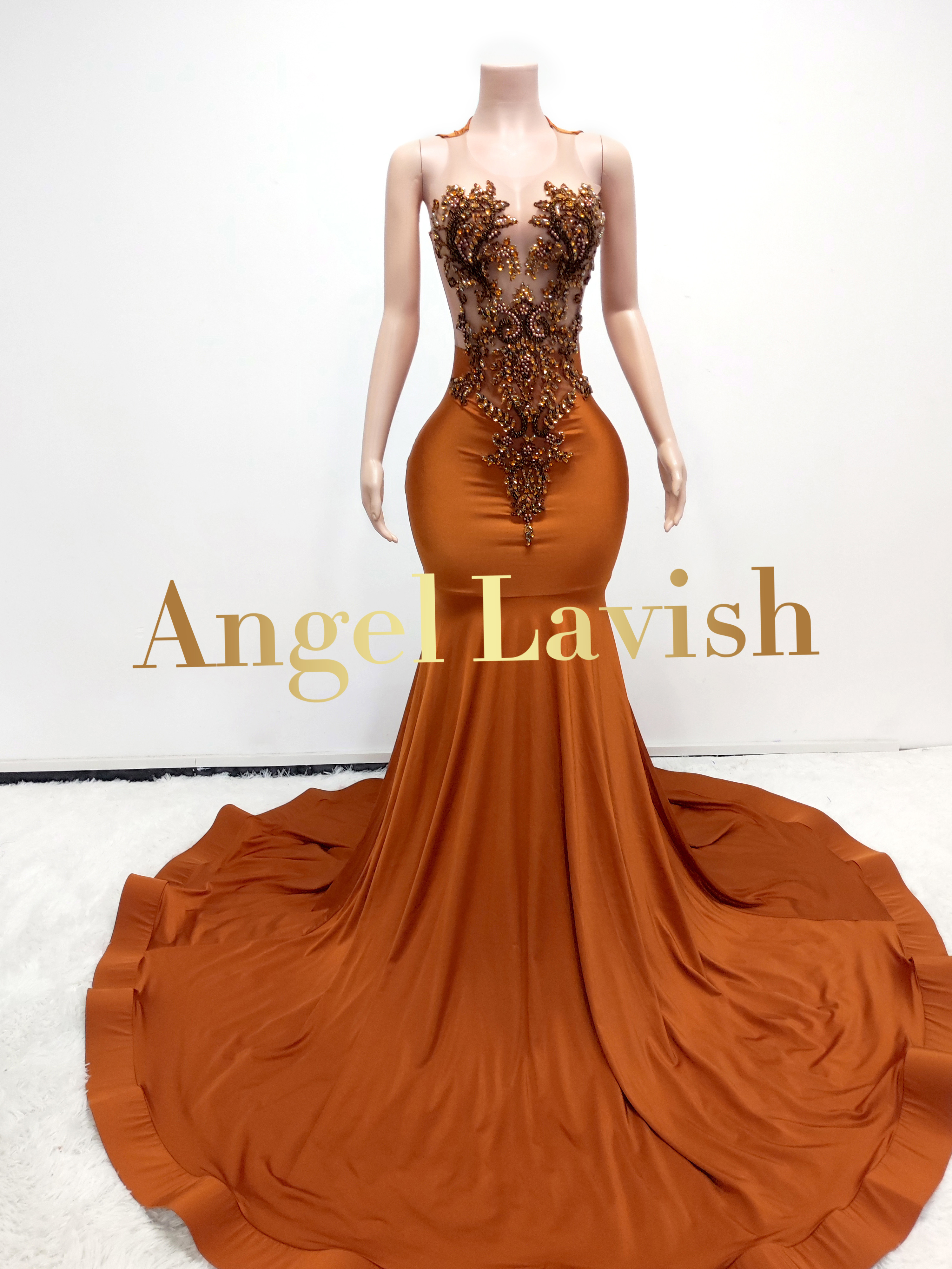 Brick Red Gowns TH24121902