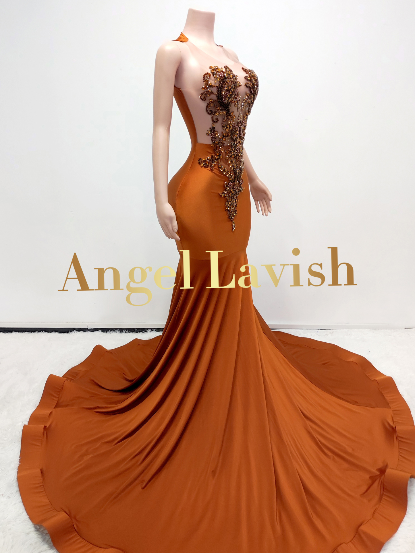 Brick Red Gowns TH24121902