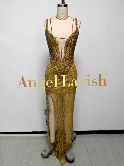 Gold Long Dress TH25010801